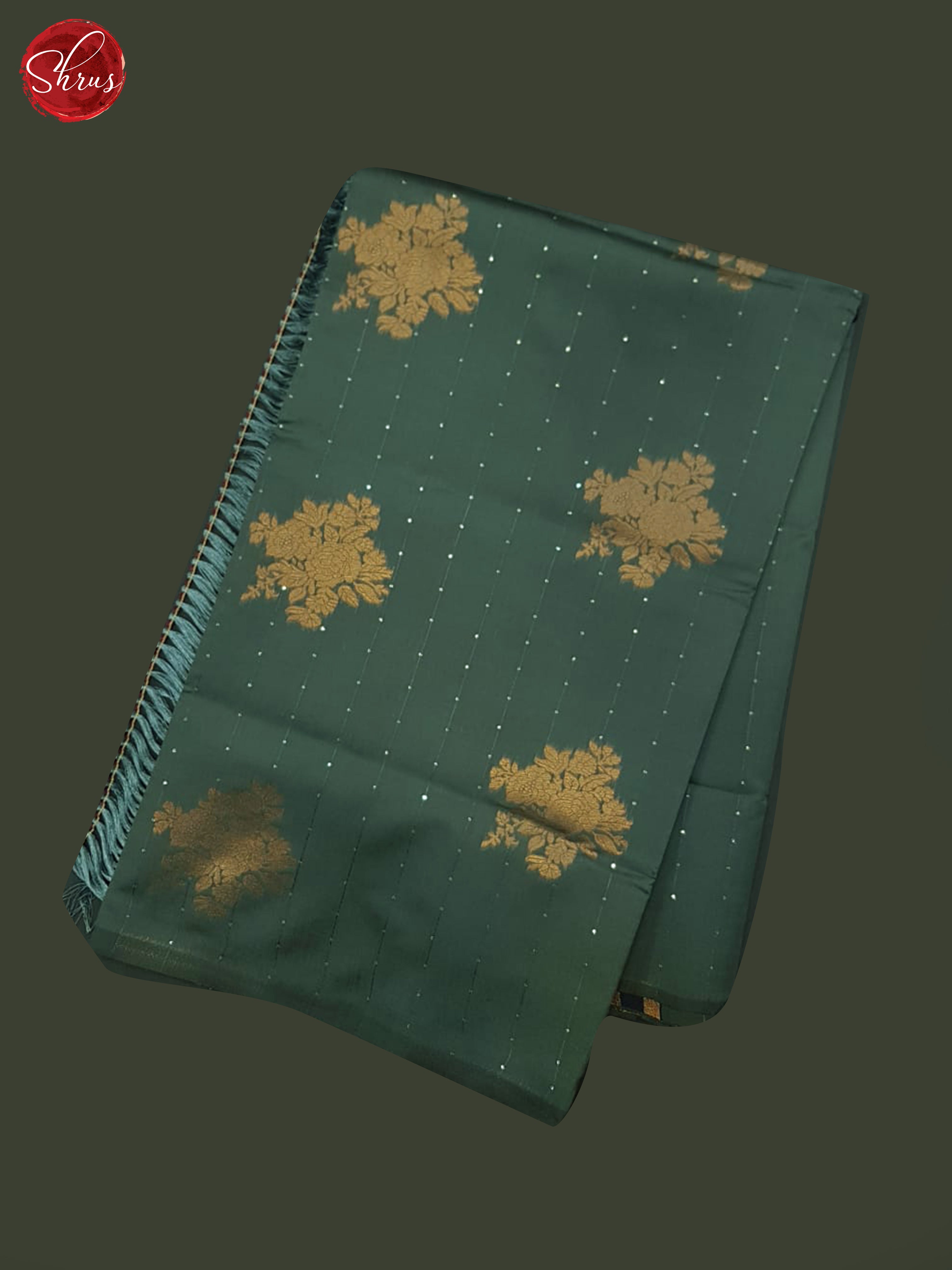 Grey & Blue - Semi Softsilk Saree - Shop on ShrusEternity.com