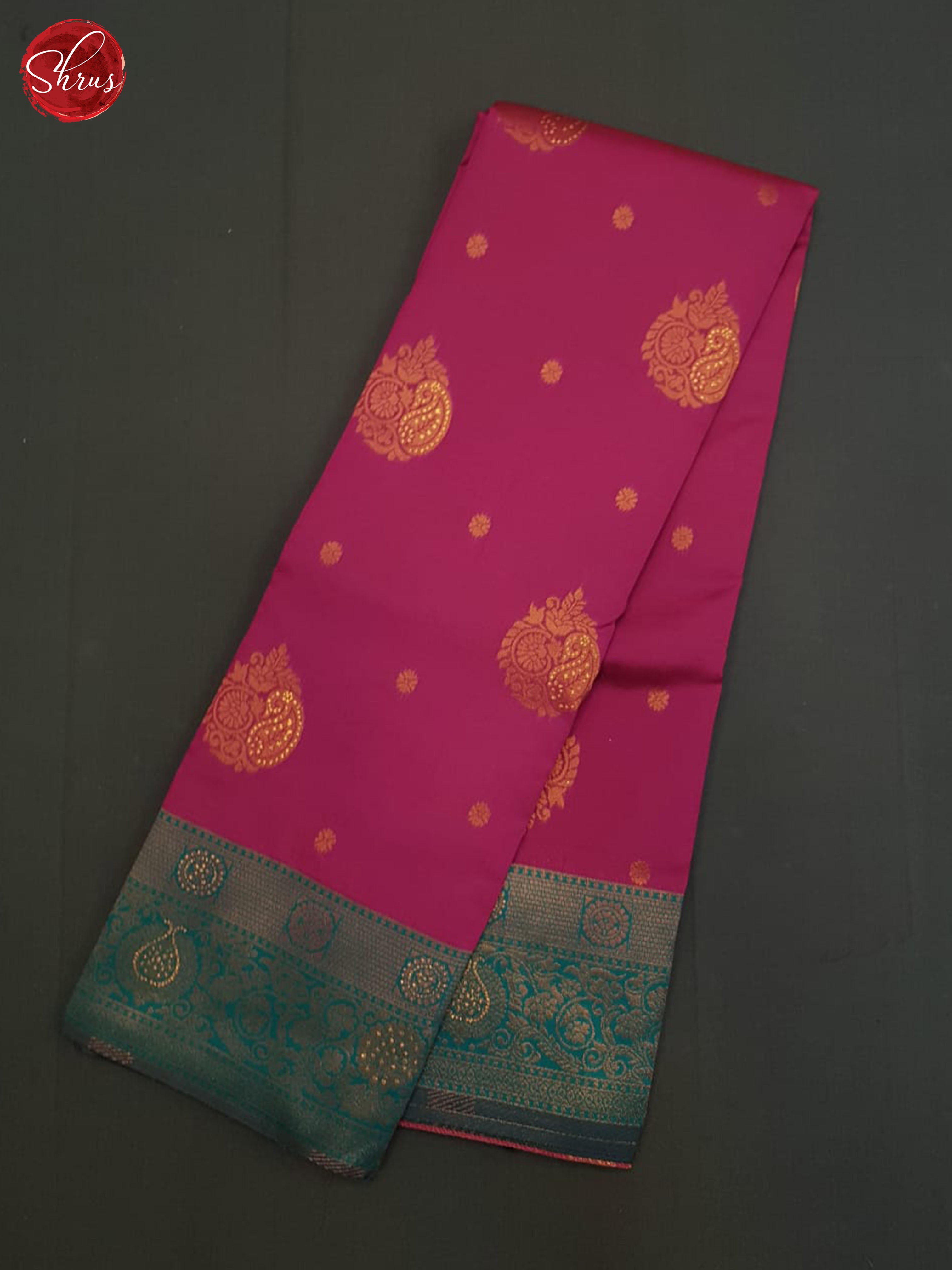 Pink And Green-Semi Kanchipuram Saree - Shop on ShrusEternity.com