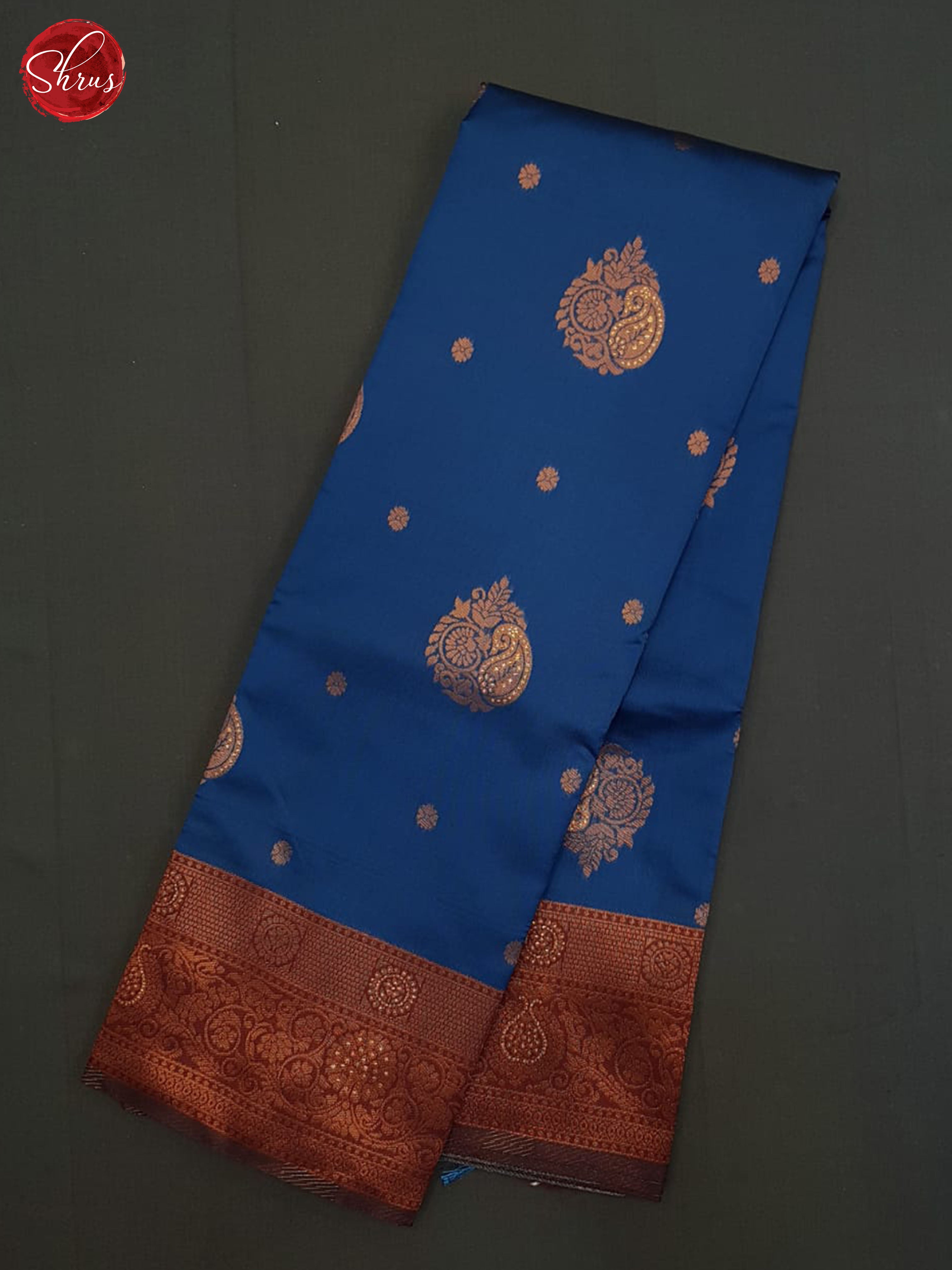 Blue And Araku Maroon-Semi Kanchipuram Sare - Shop on ShrusEternity.com