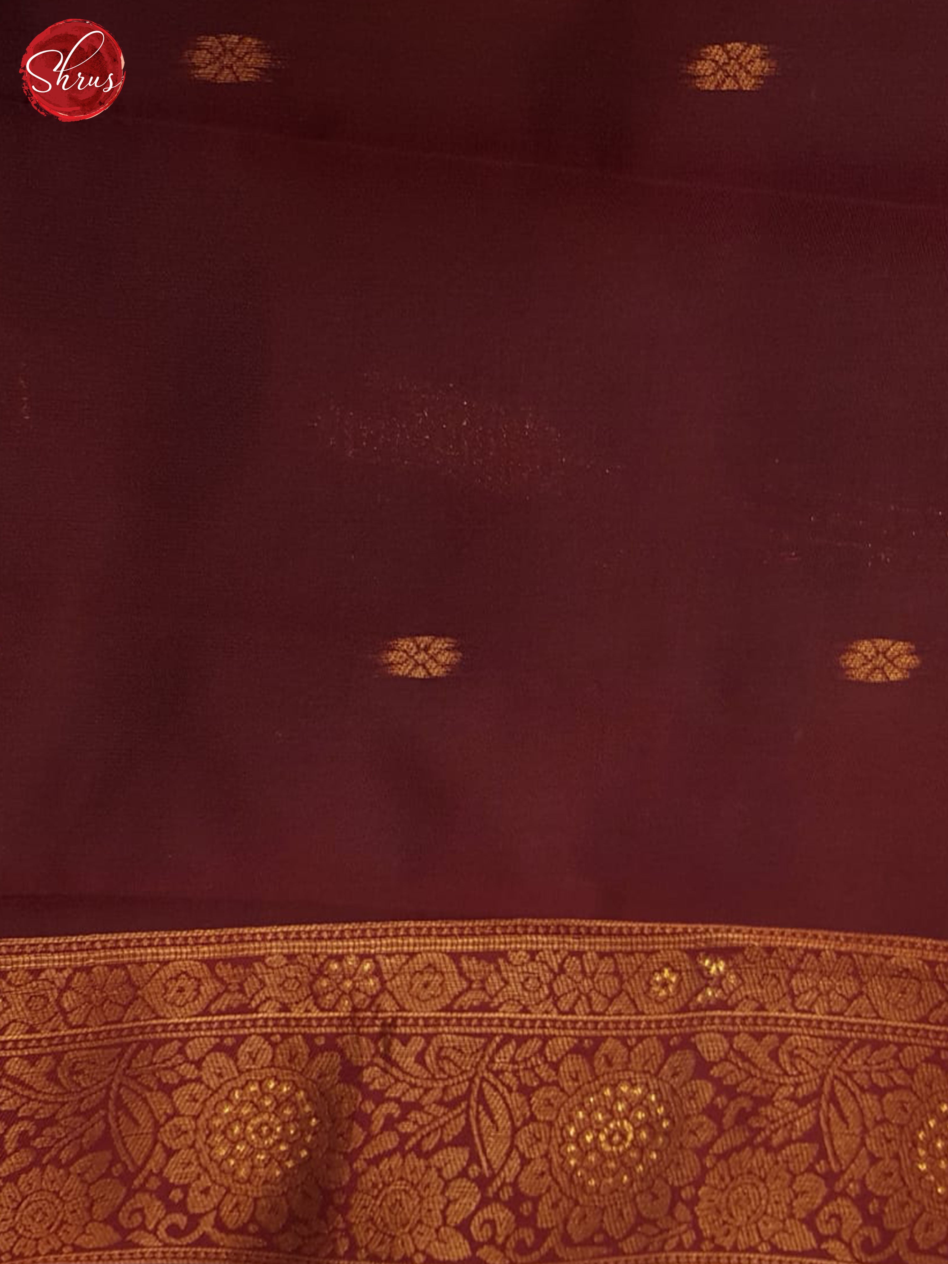 Blue And Arraku Maroon-Semi Kanchipuram saree - Shop on ShrusEternity.com