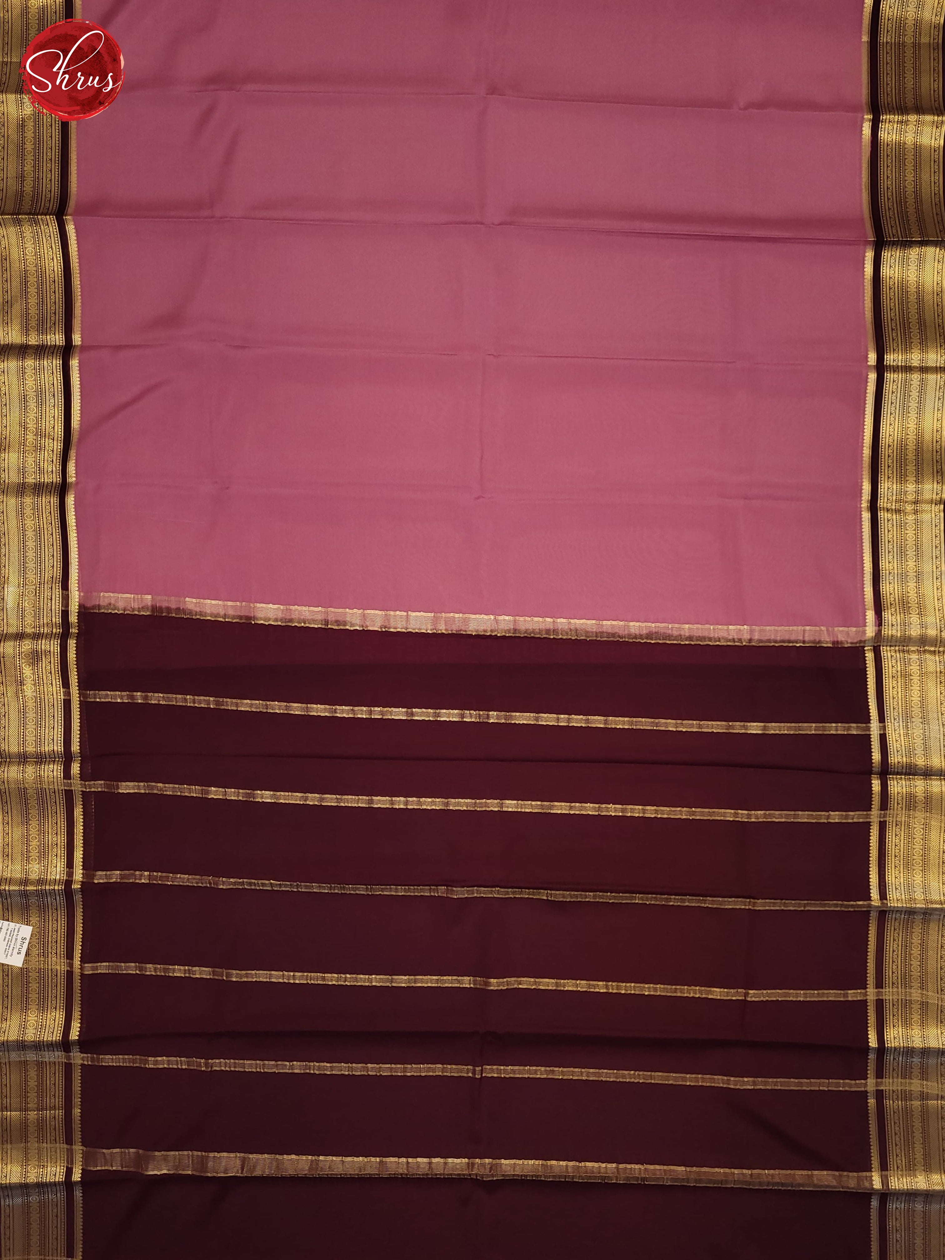 Dusty pInk & Wine - Mysore Silk Saree - Shop on ShrusEternity.com