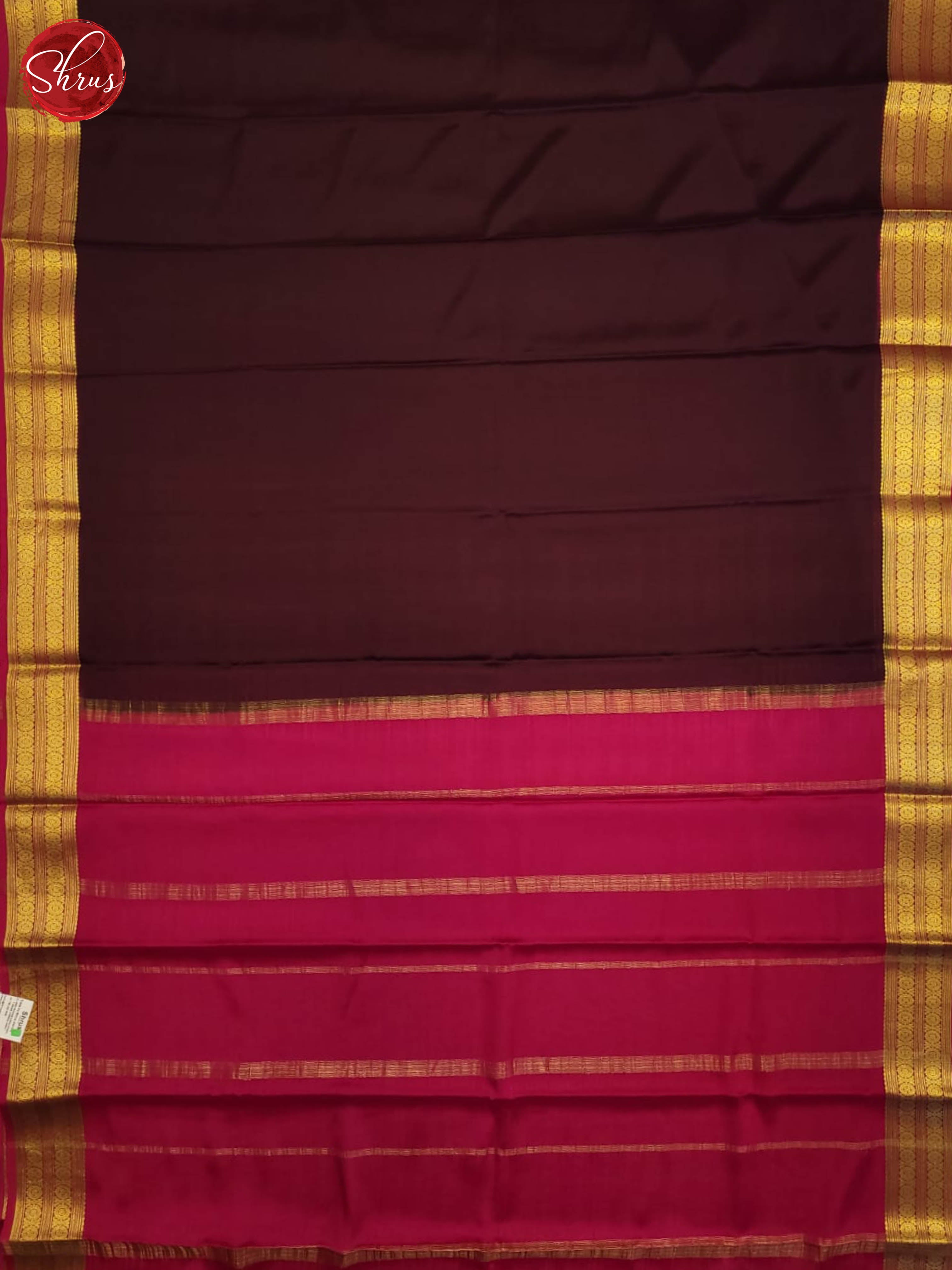 Brown and pink- Mysore Silk Saree - Shop on ShrusEternity.com