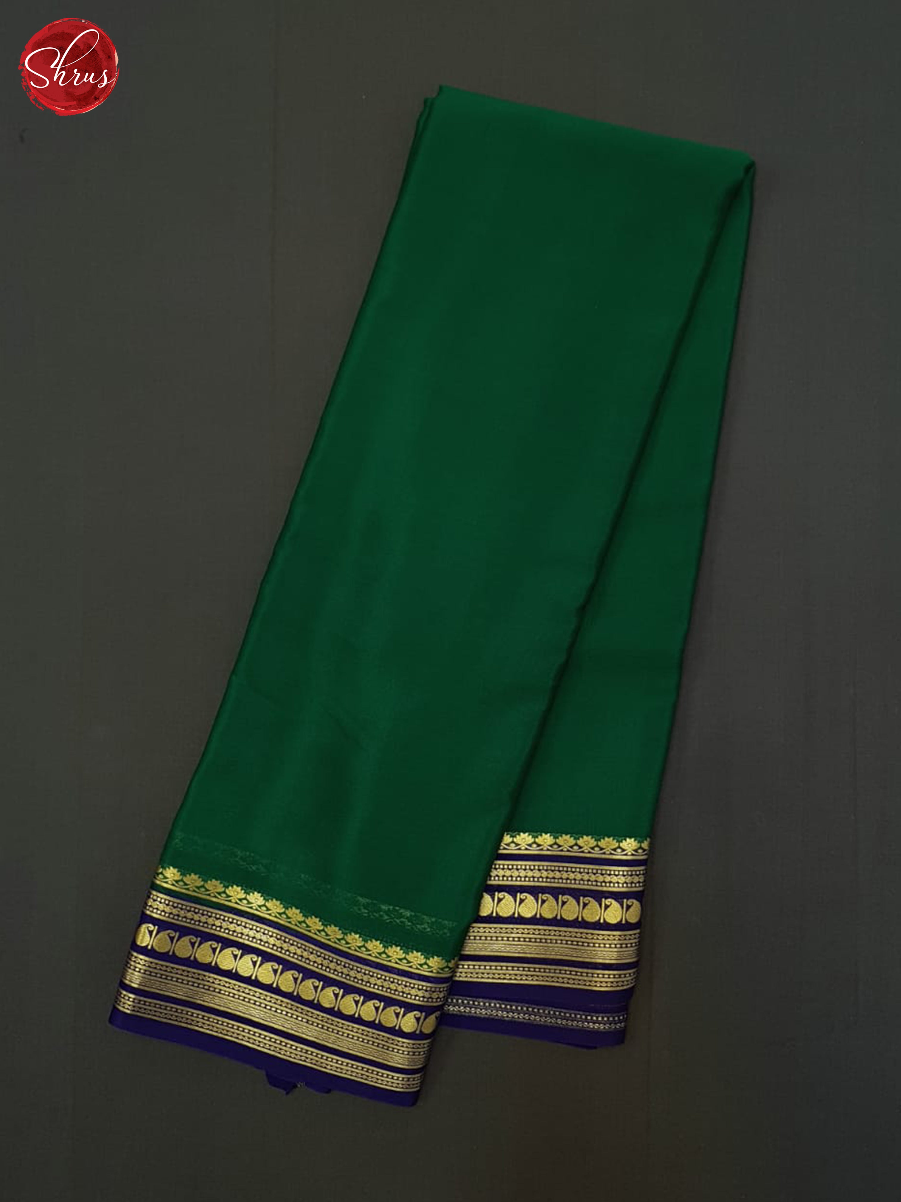 Green And Blue- Mysore Silk Saree - Shop on ShrusEternity.com
