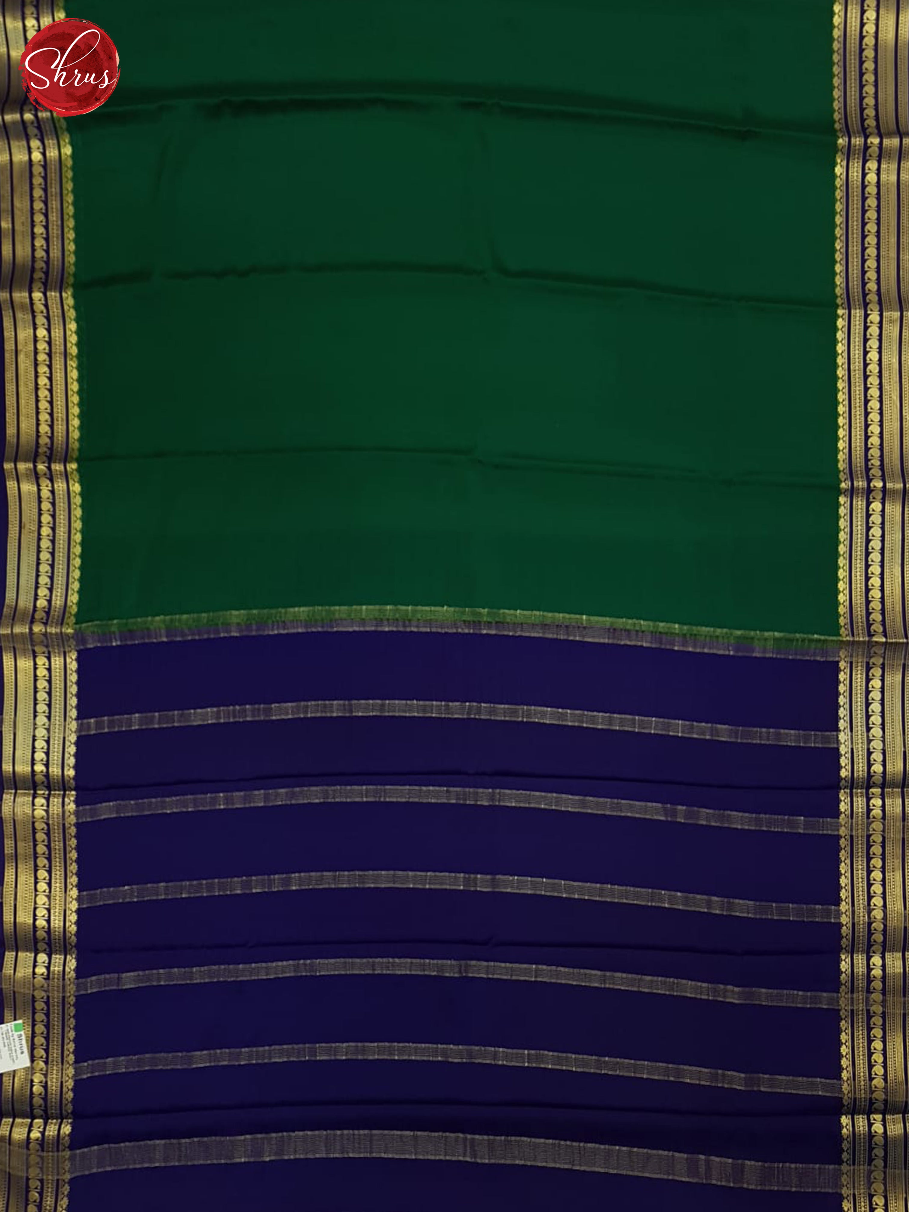 Green And Blue- Mysore Silk Saree - Shop on ShrusEternity.com
