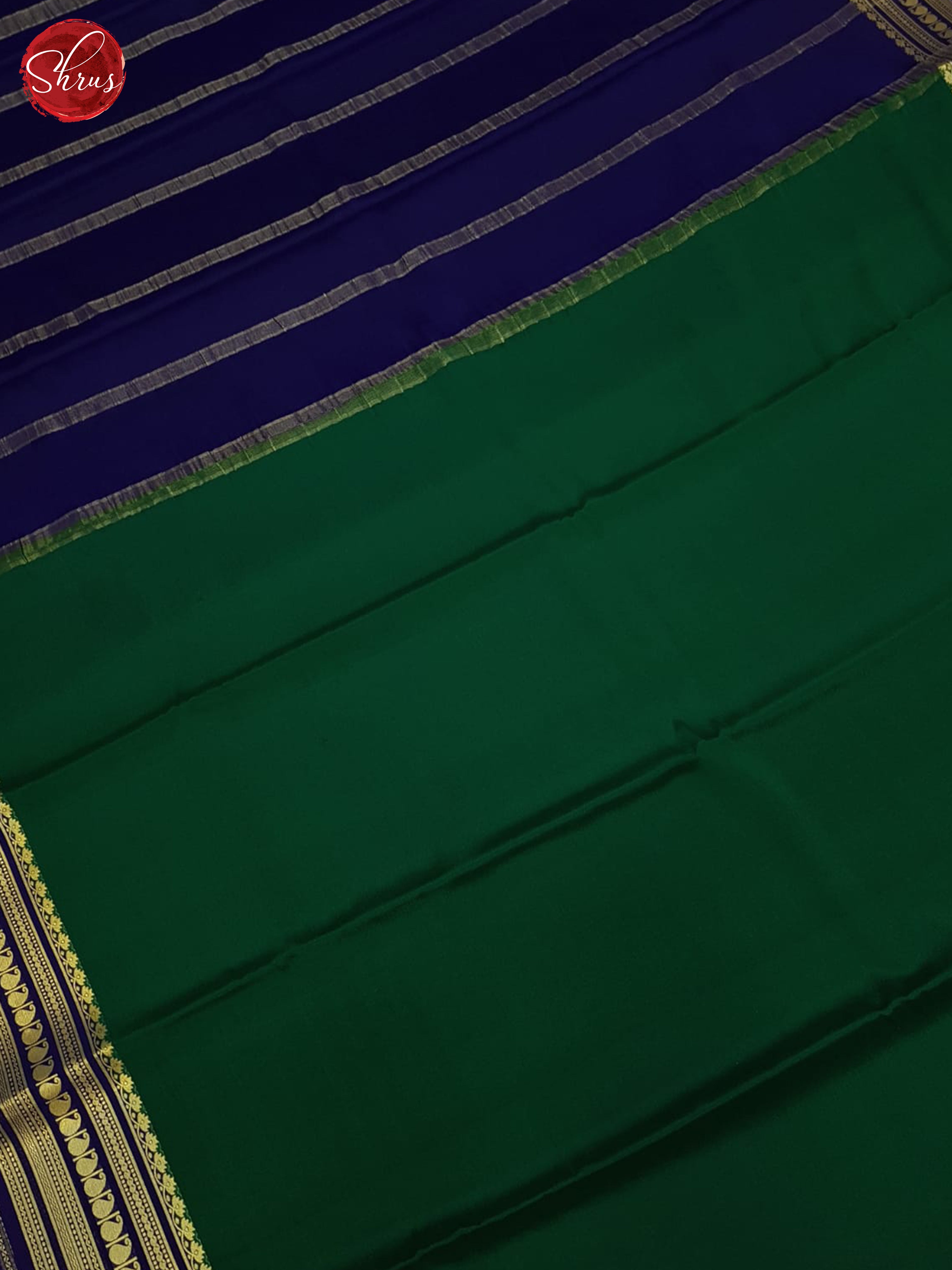 Green And Blue- Mysore Silk Saree - Shop on ShrusEternity.com