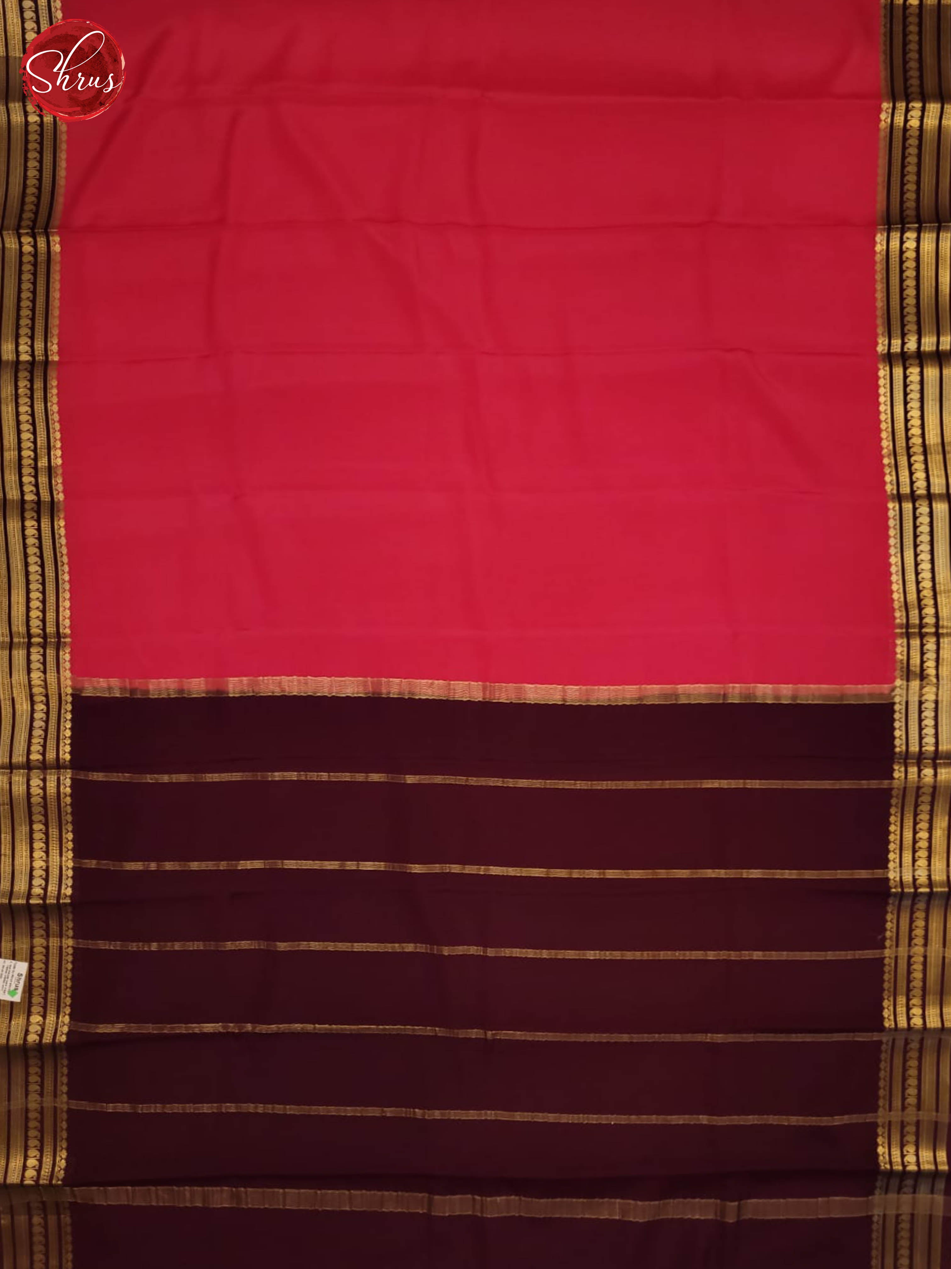 pink and wine- Mysore Silk Saree - Shop on ShrusEternity.com