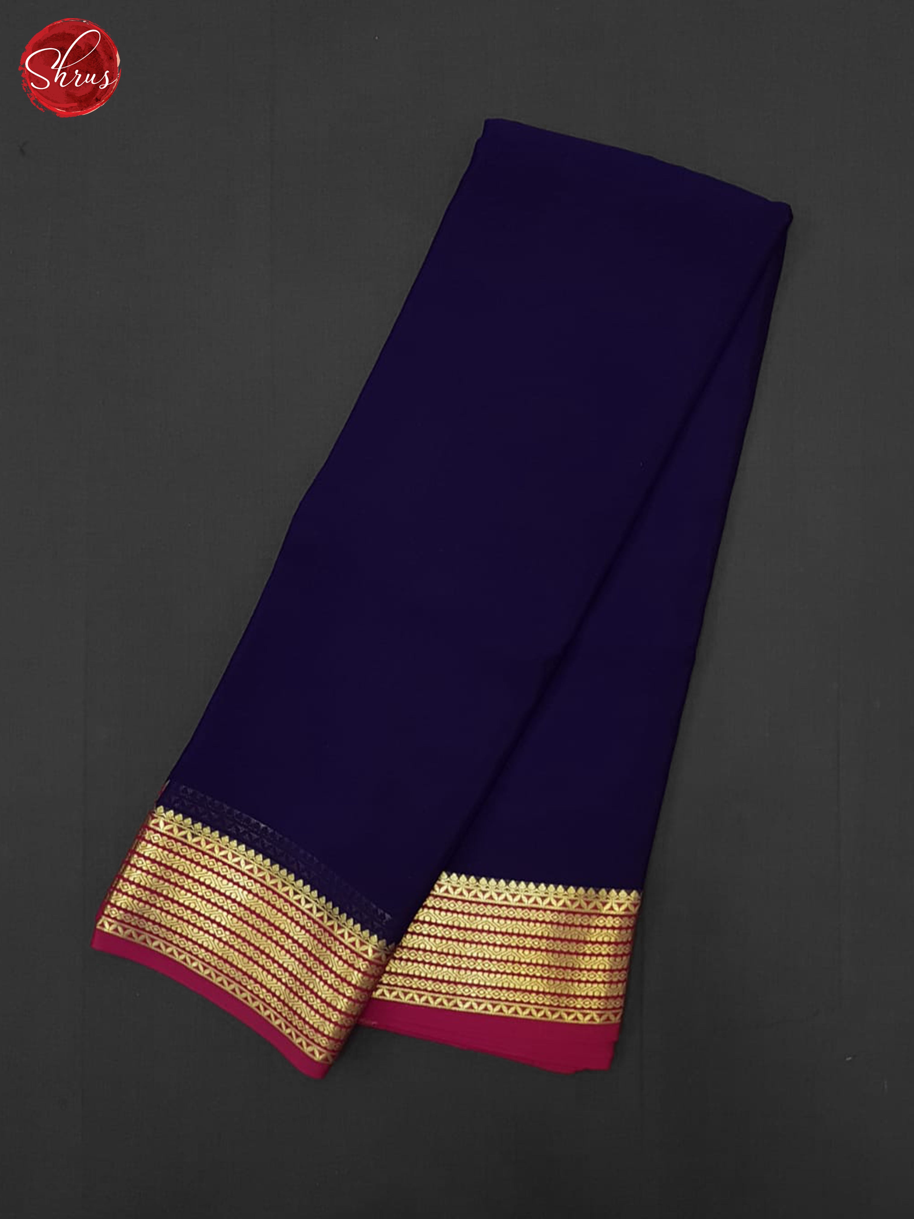 Blue & Pink - Mysore Silk Saree - Shop on ShrusEternity.com