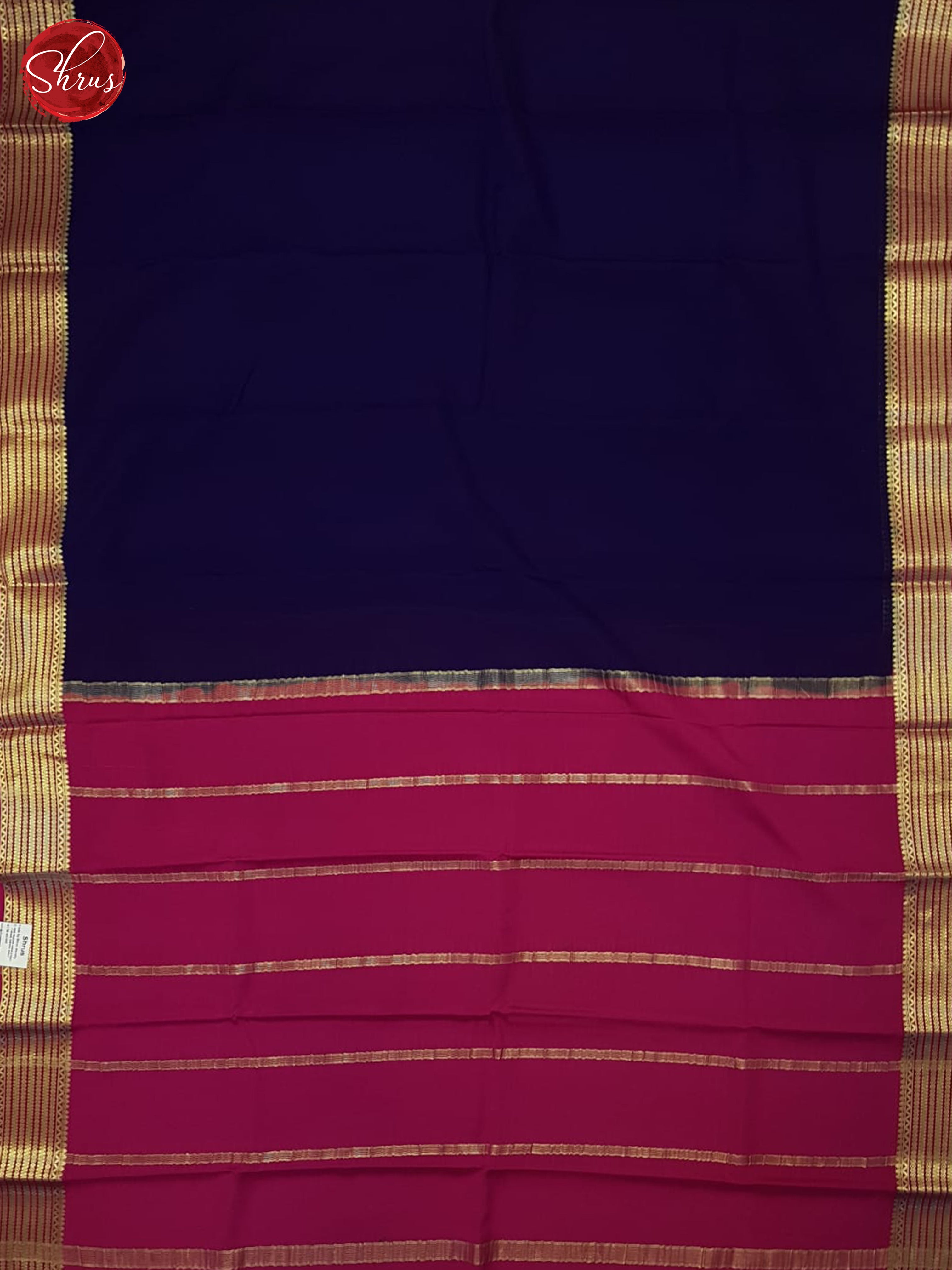 Blue & Pink - Mysore Silk Saree - Shop on ShrusEternity.com
