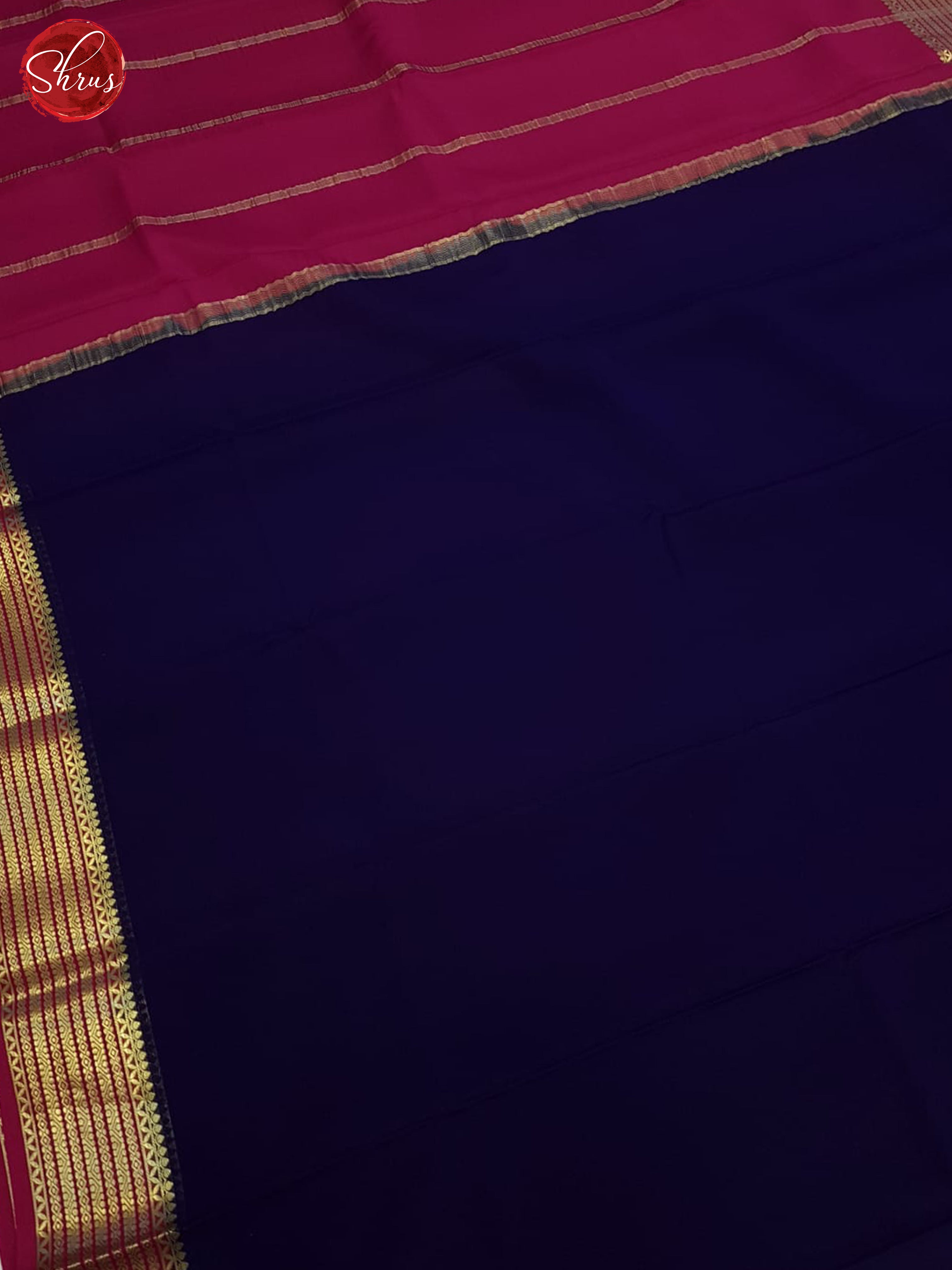 Blue & Pink - Mysore Silk Saree - Shop on ShrusEternity.com