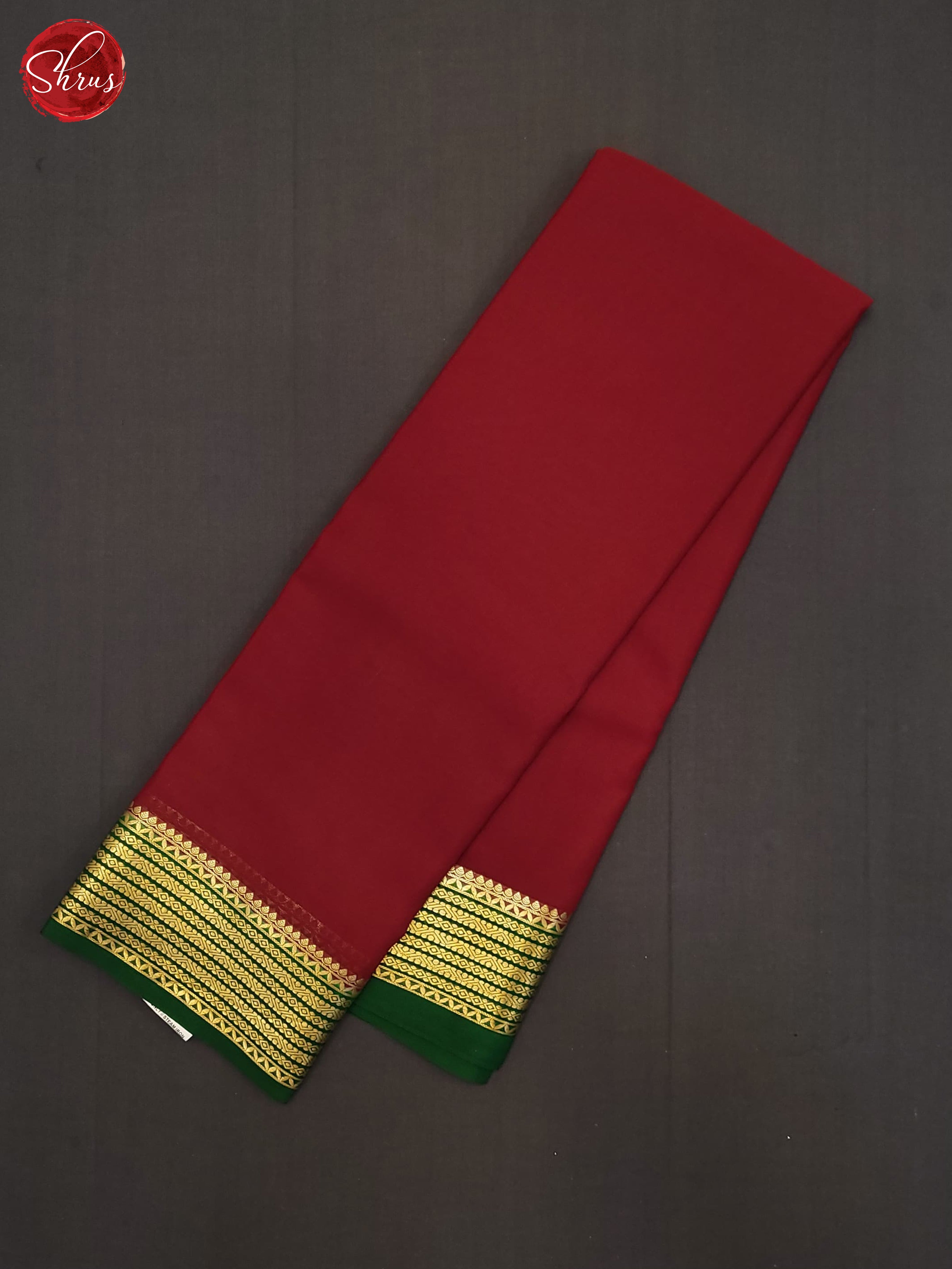 Red & Green- Mysore Silk Saree - Shop on ShrusEternity.com