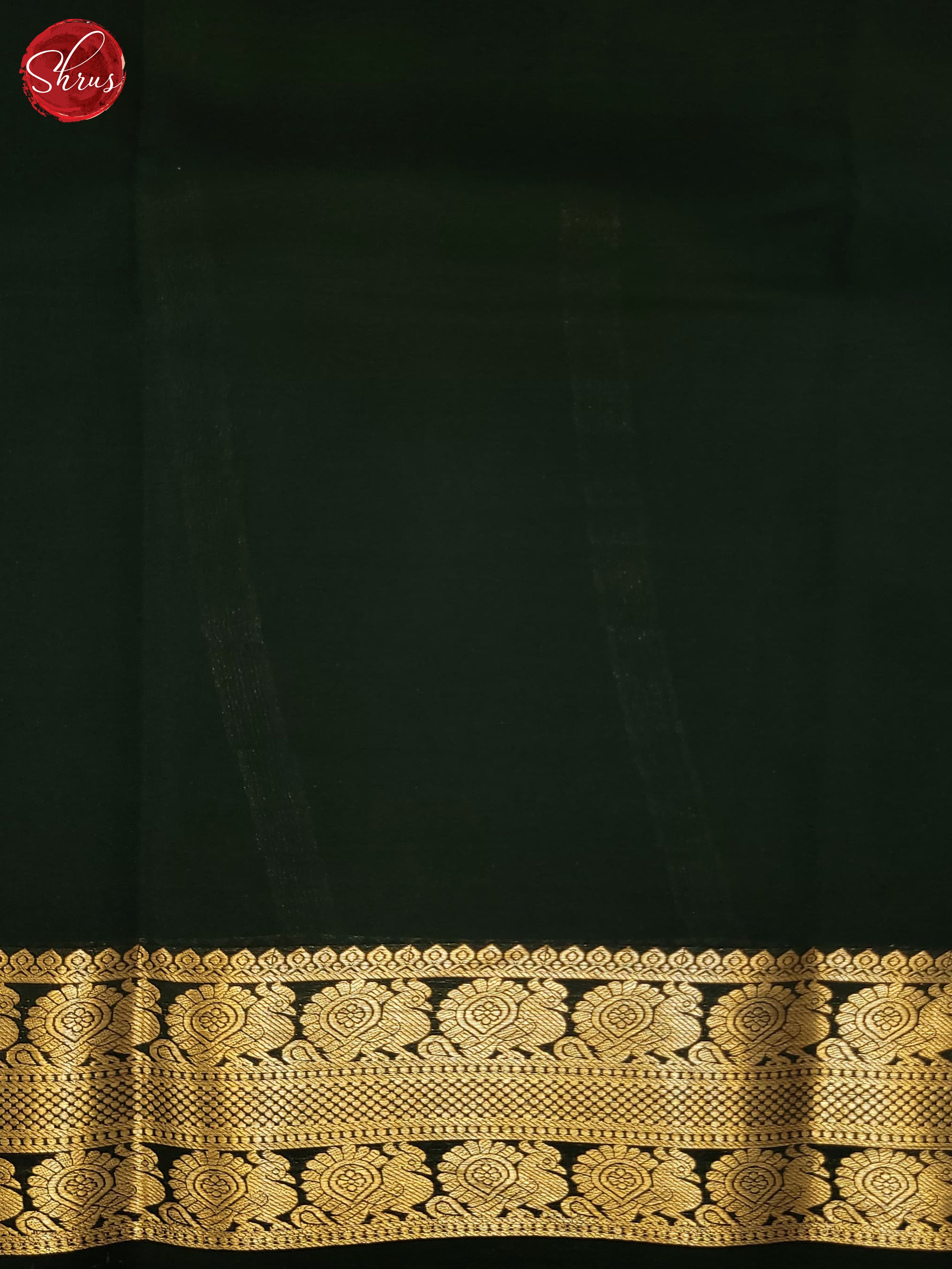 Yellow & Bottle Green - Mysore Silk Saree - Shop on ShrusEternity.com