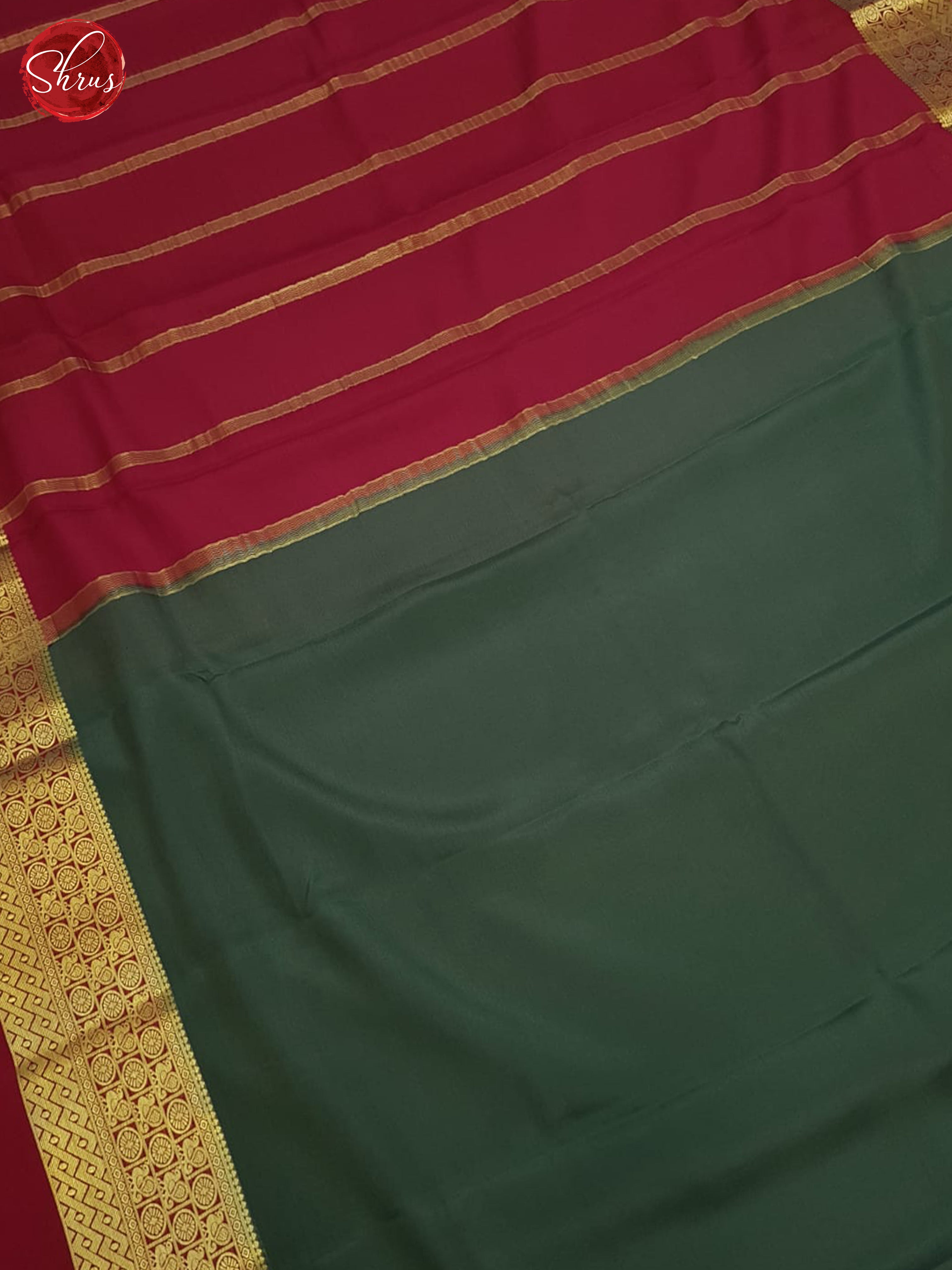 Green & Pink - Mysore Silk Saree - Shop on ShrusEternity.com