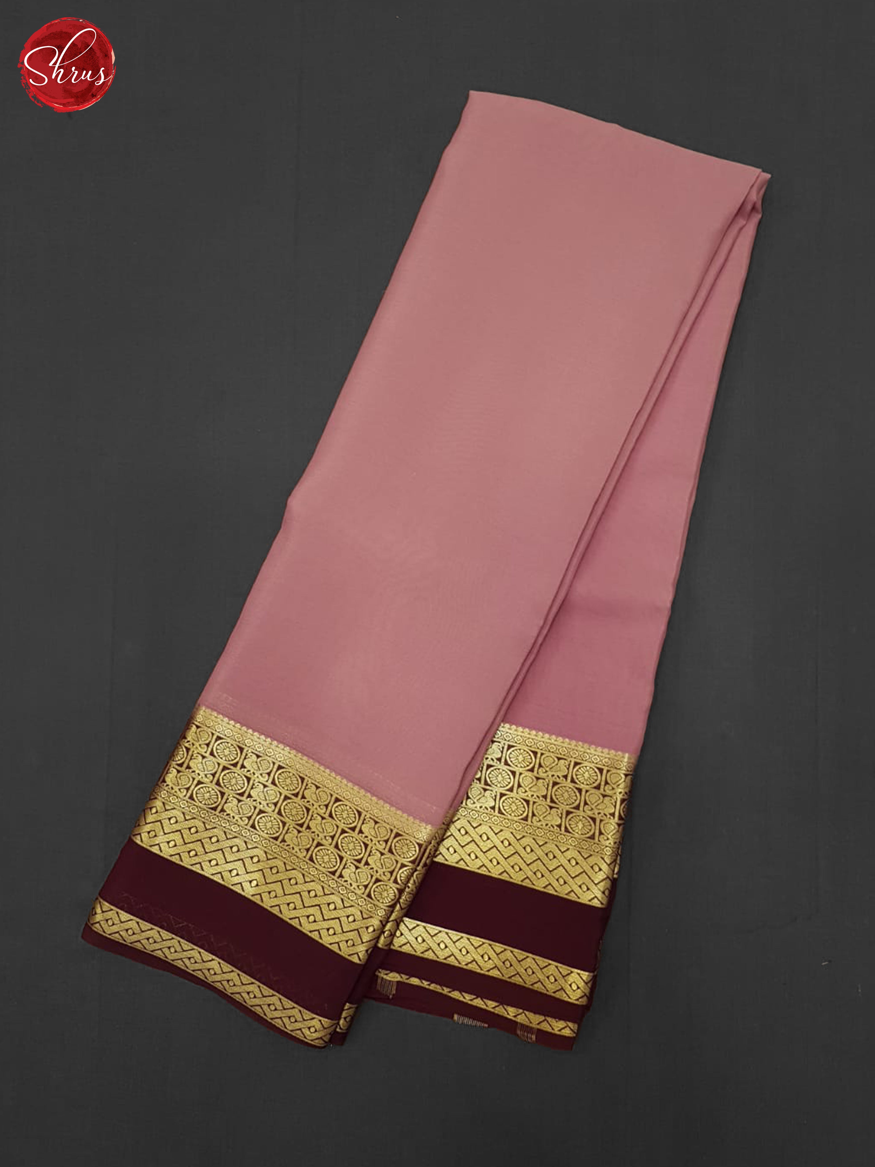 Pink & Maroon - Mysore Silk Saree - Shop on ShrusEternity.com