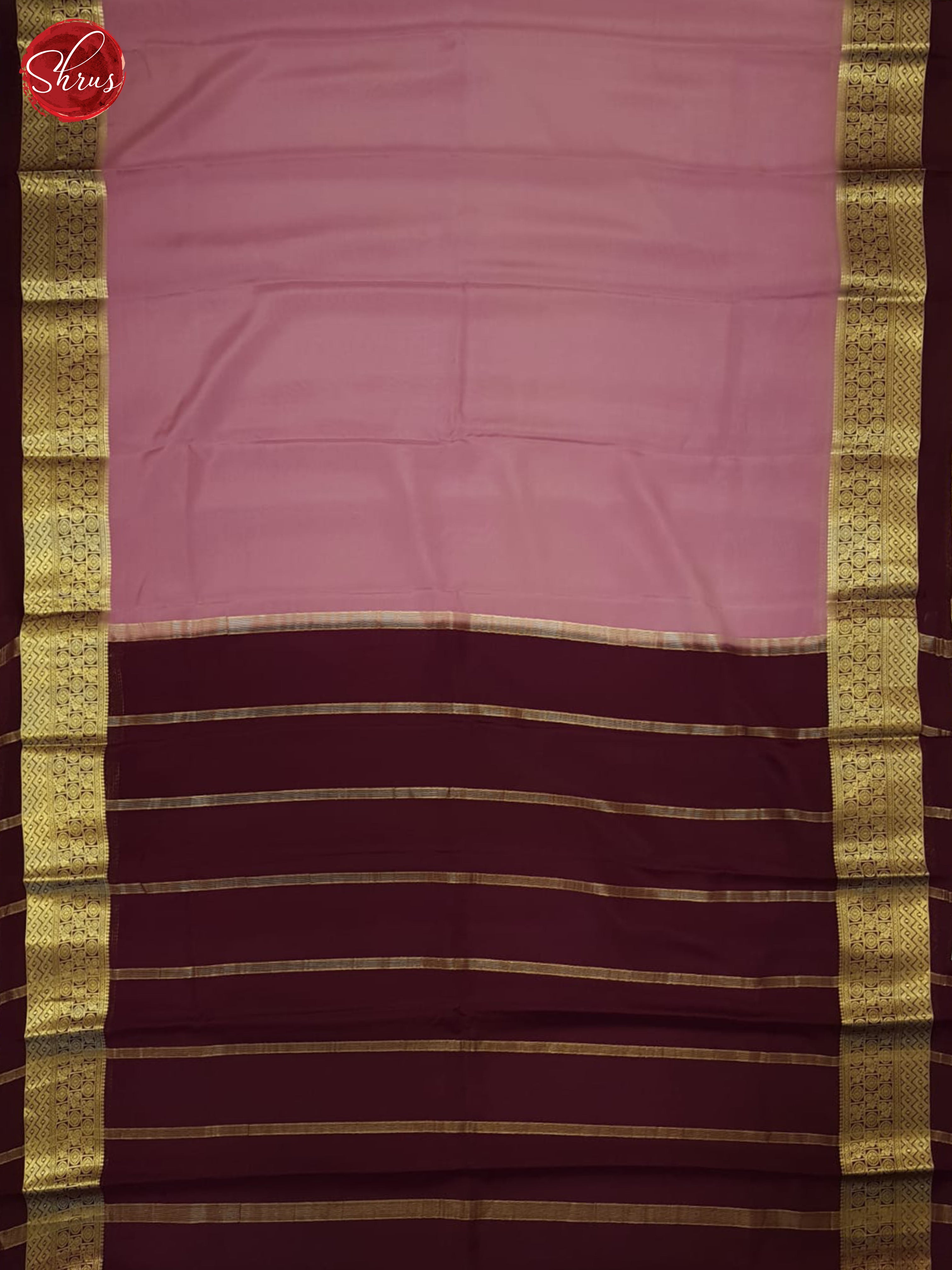 Pink & Maroon - Mysore Silk Saree - Shop on ShrusEternity.com