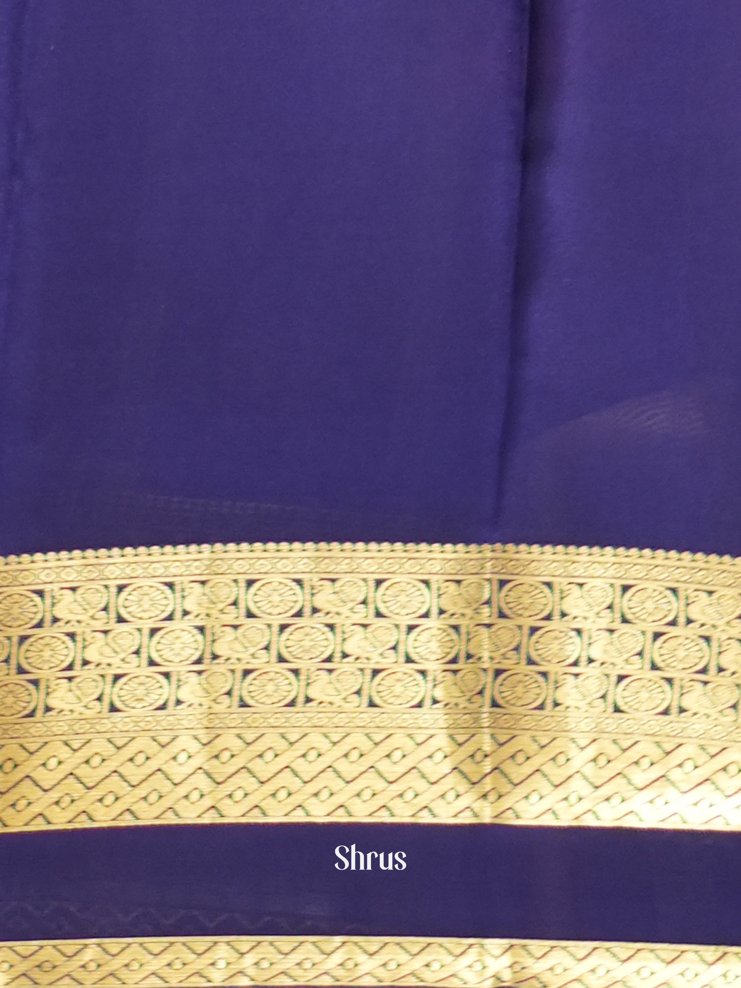 pink and violet-Mysore Silk Saree - Shop on ShrusEternity.com