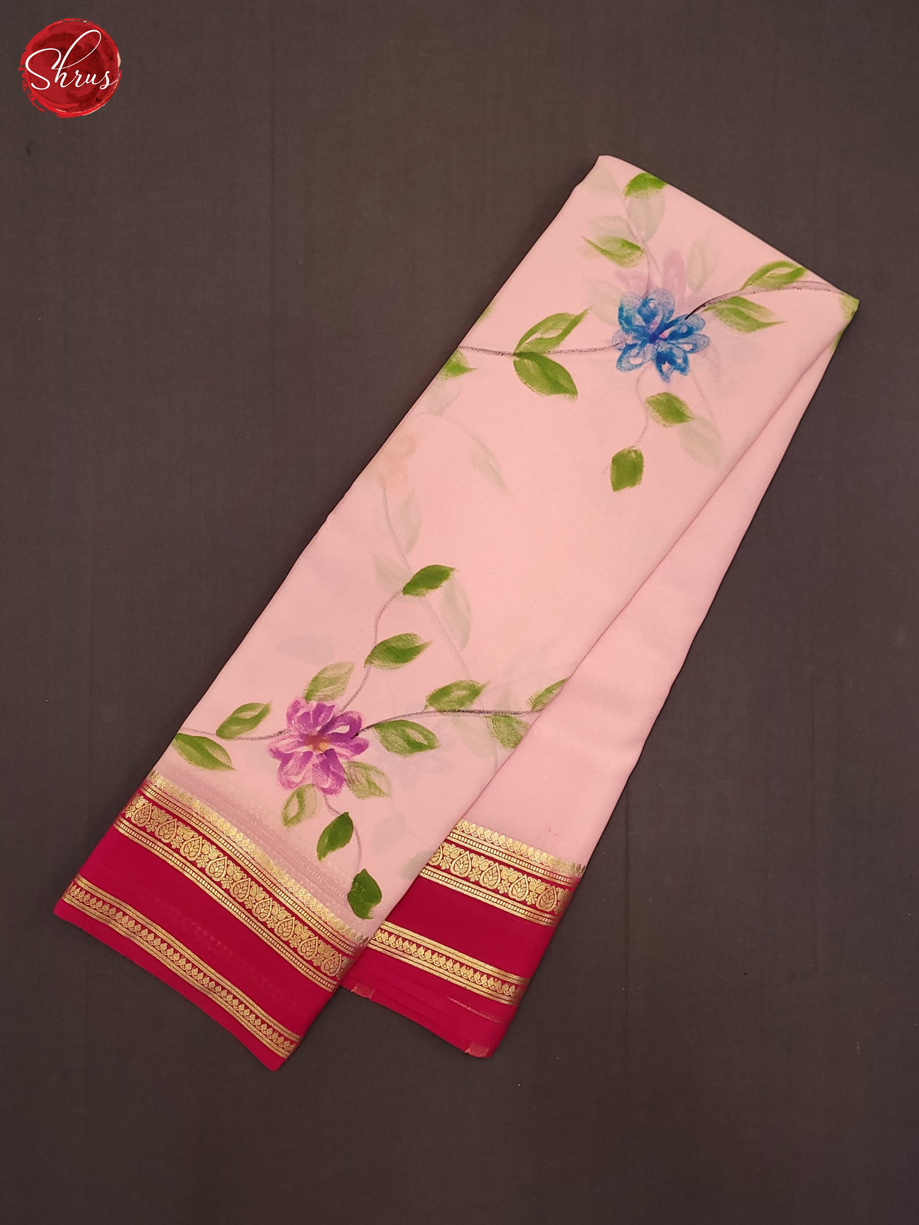 Baby Pink & Pink - Mysore Silk Saree - Shop on ShrusEternity.com