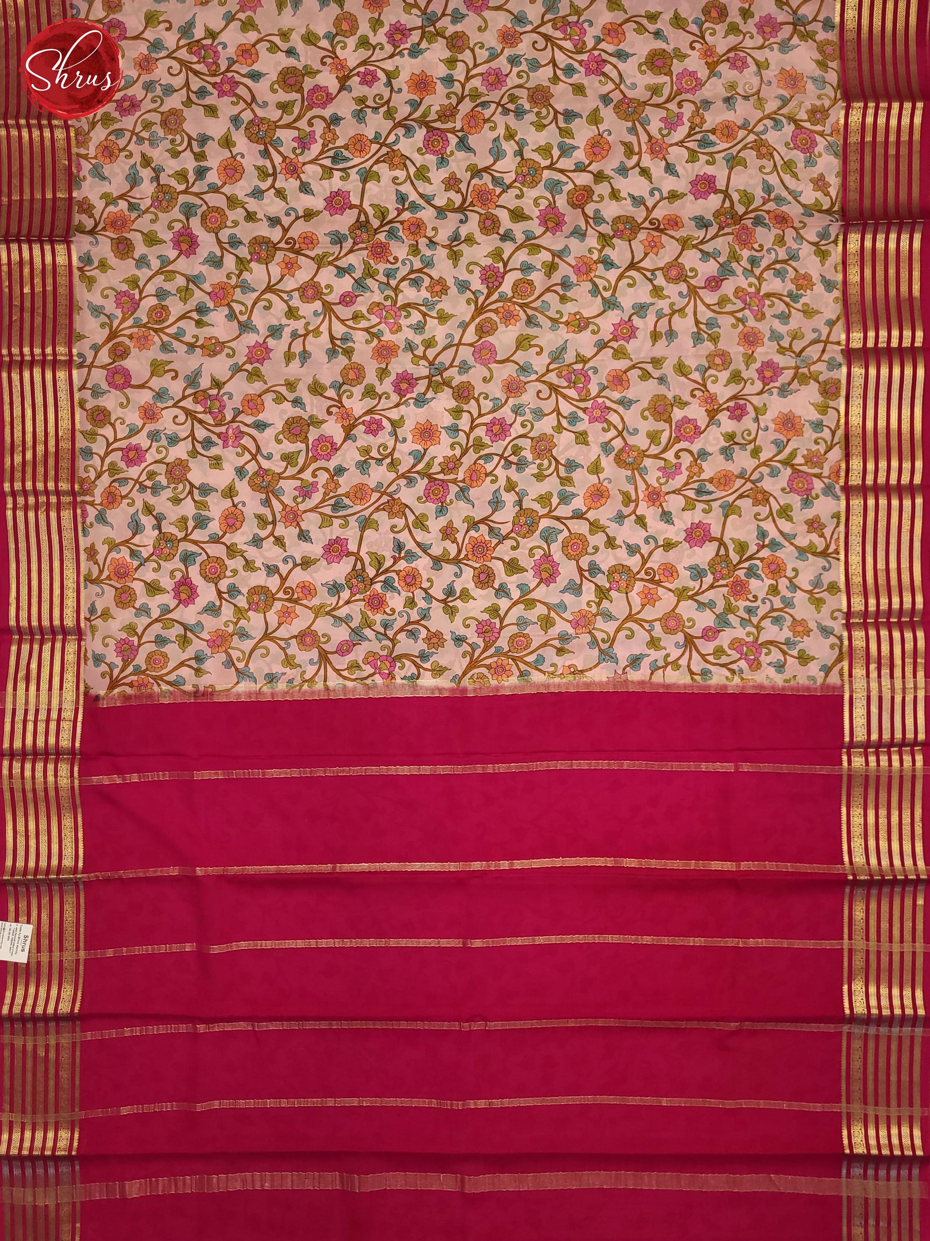 Baby Pink & PInk - Mysore Silk Saree - Shop on ShrusEternity.com