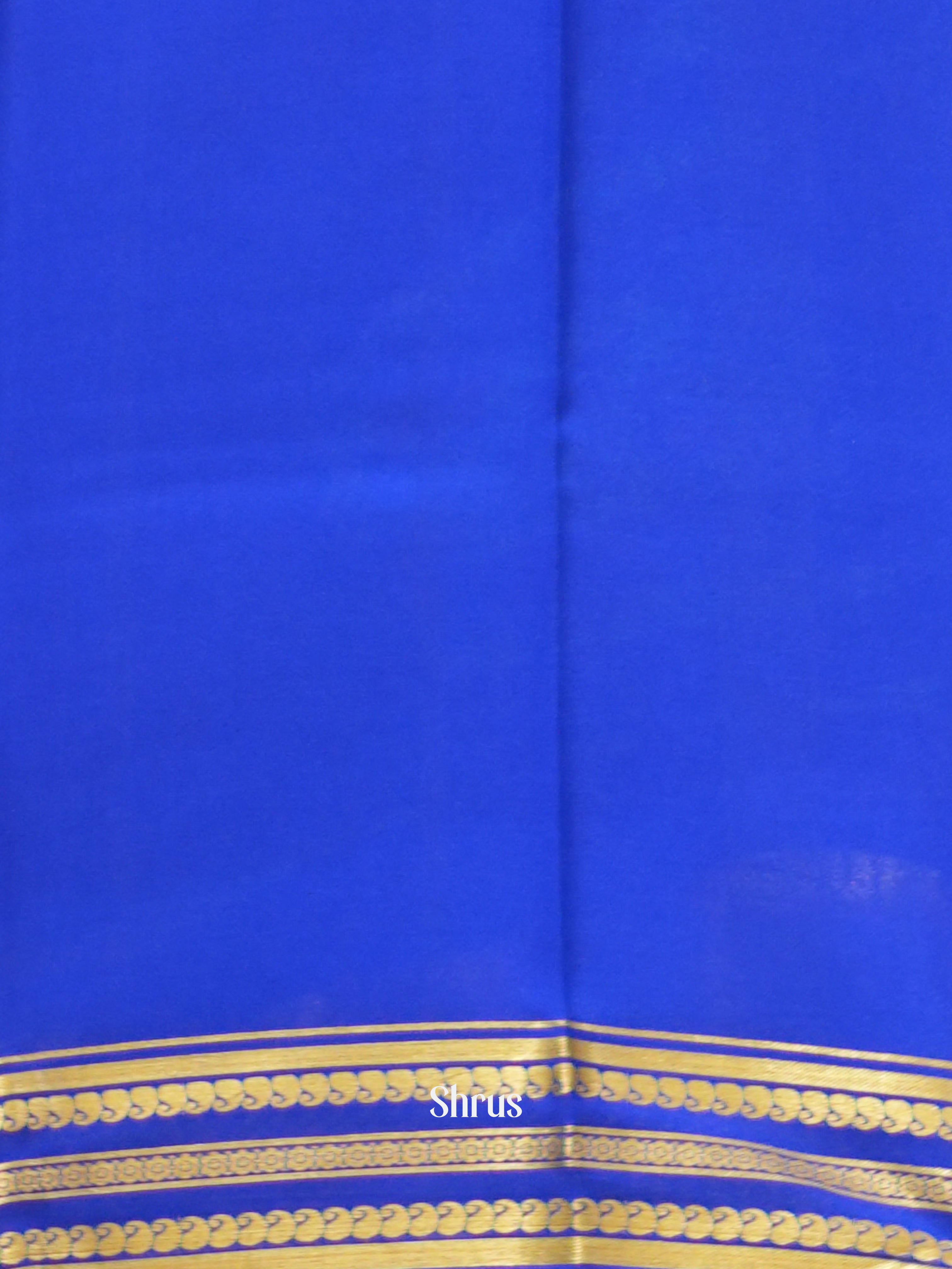 Teal Green and Blue-Mysore Silk - Shop on ShrusEternity.com