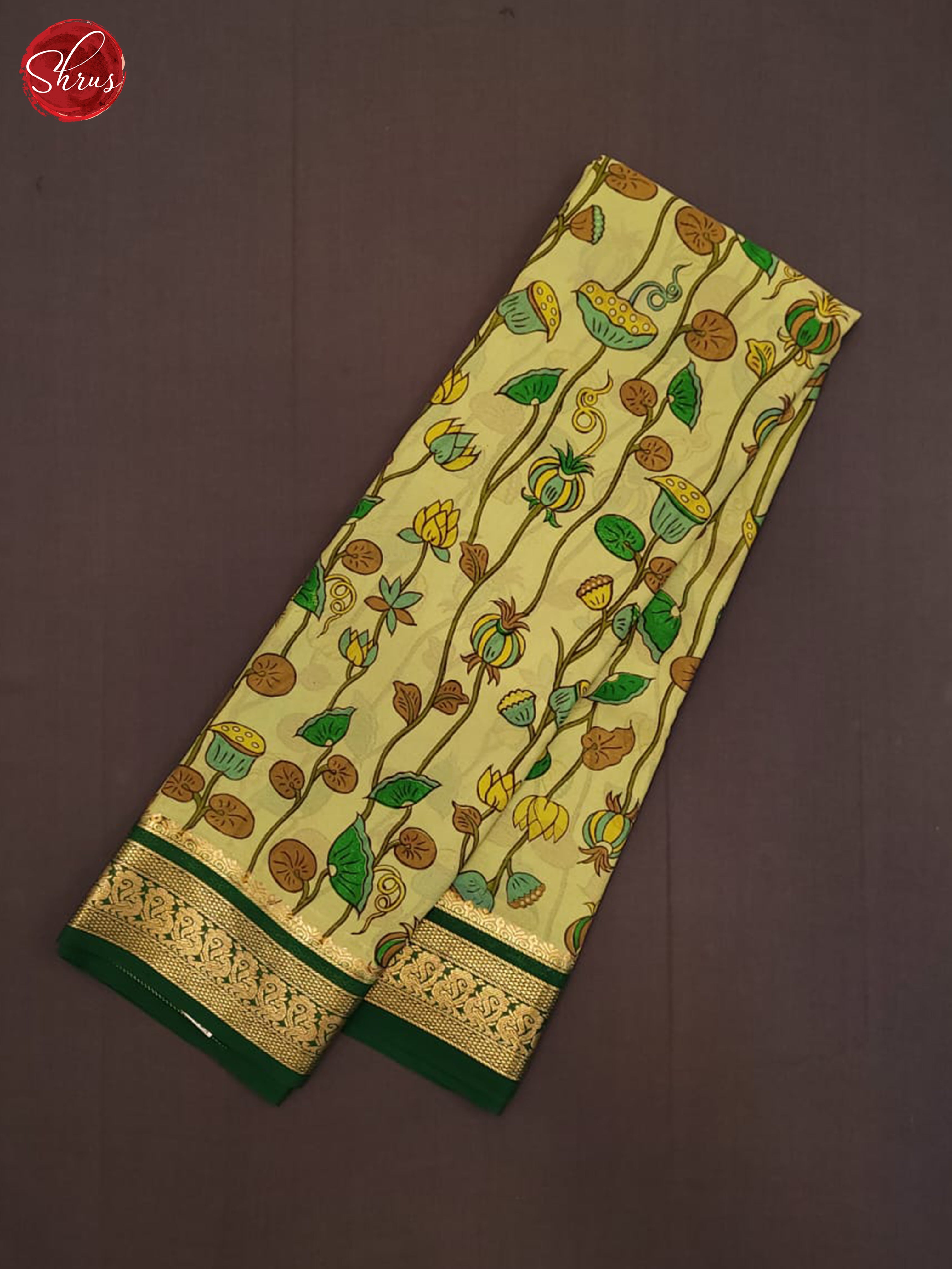 Green and Bottle green- Mysore Silk Saree - Shop on ShrusEternity.com