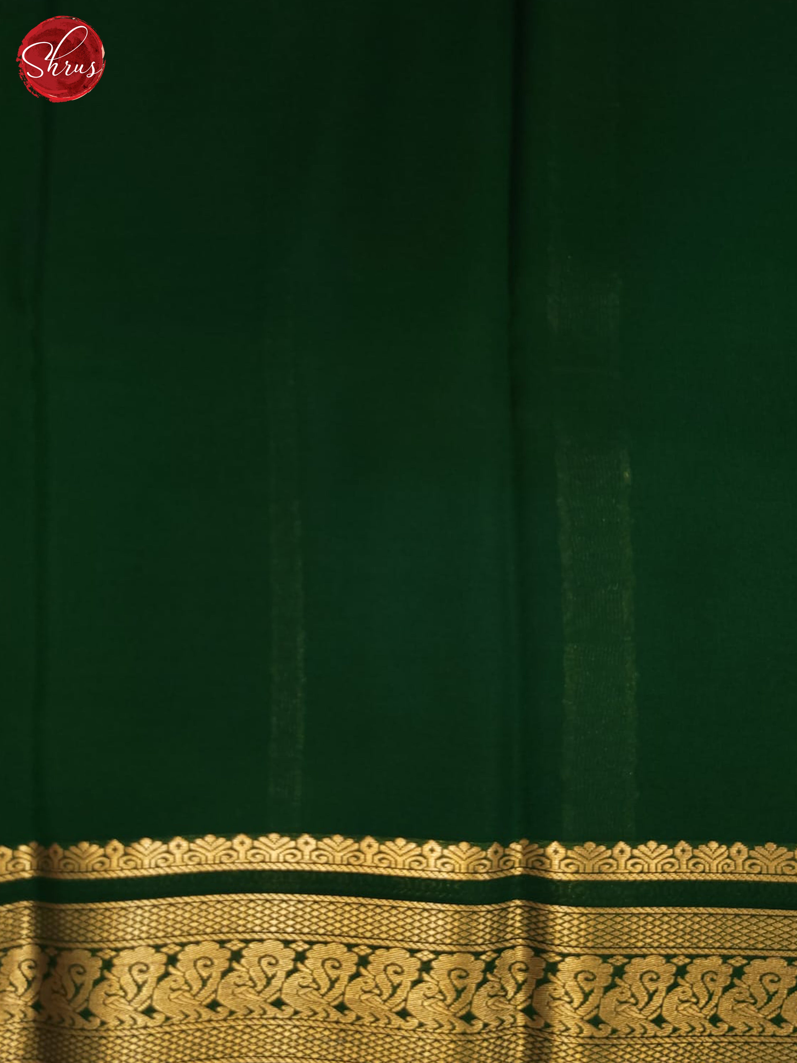 Green and Bottle green- Mysore Silk Saree - Shop on ShrusEternity.com