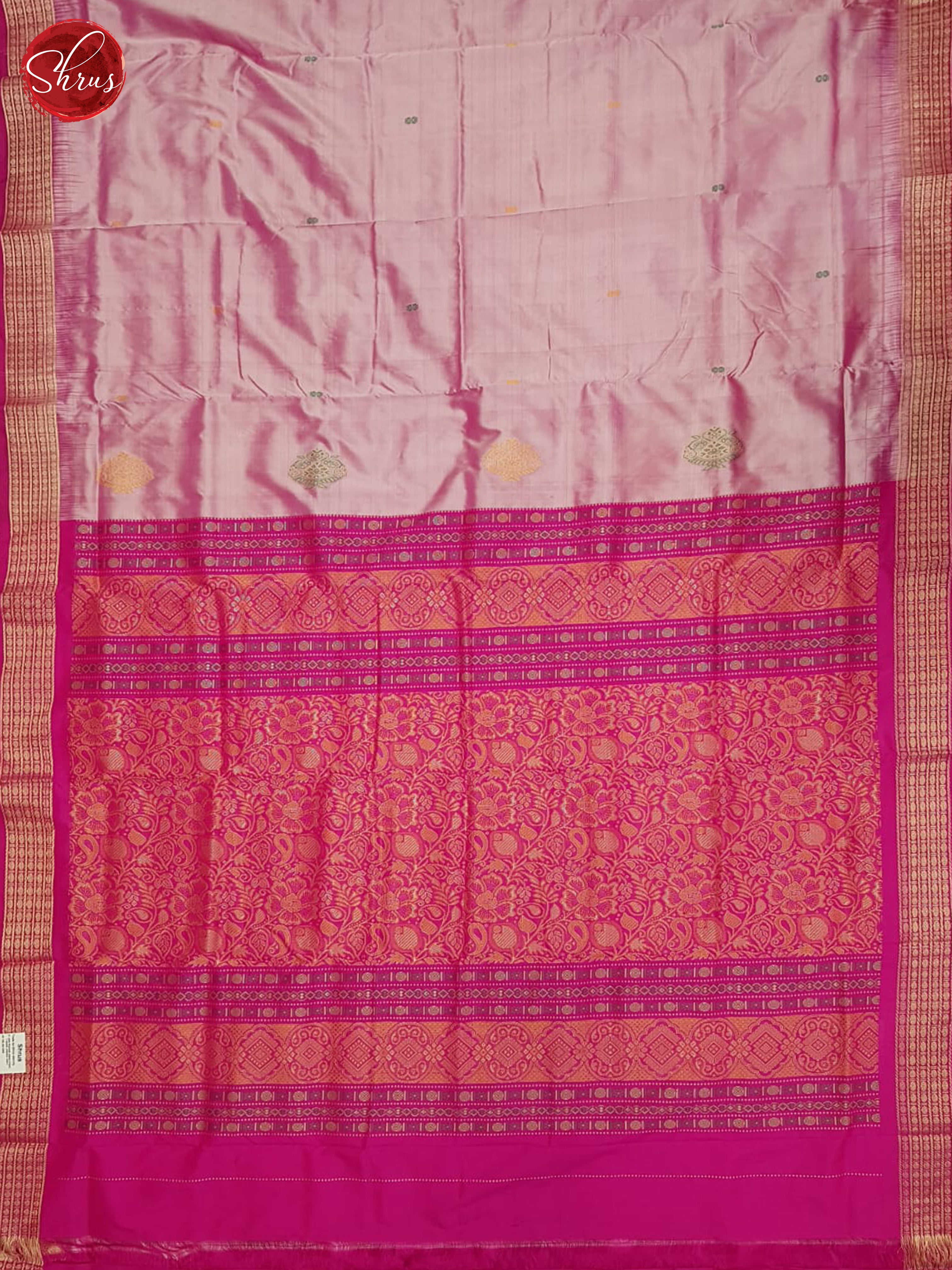 Lotus Pink & Dark Pink - Odisha Sambalpuri Silk Saree - Shop on ShrusEternity.com