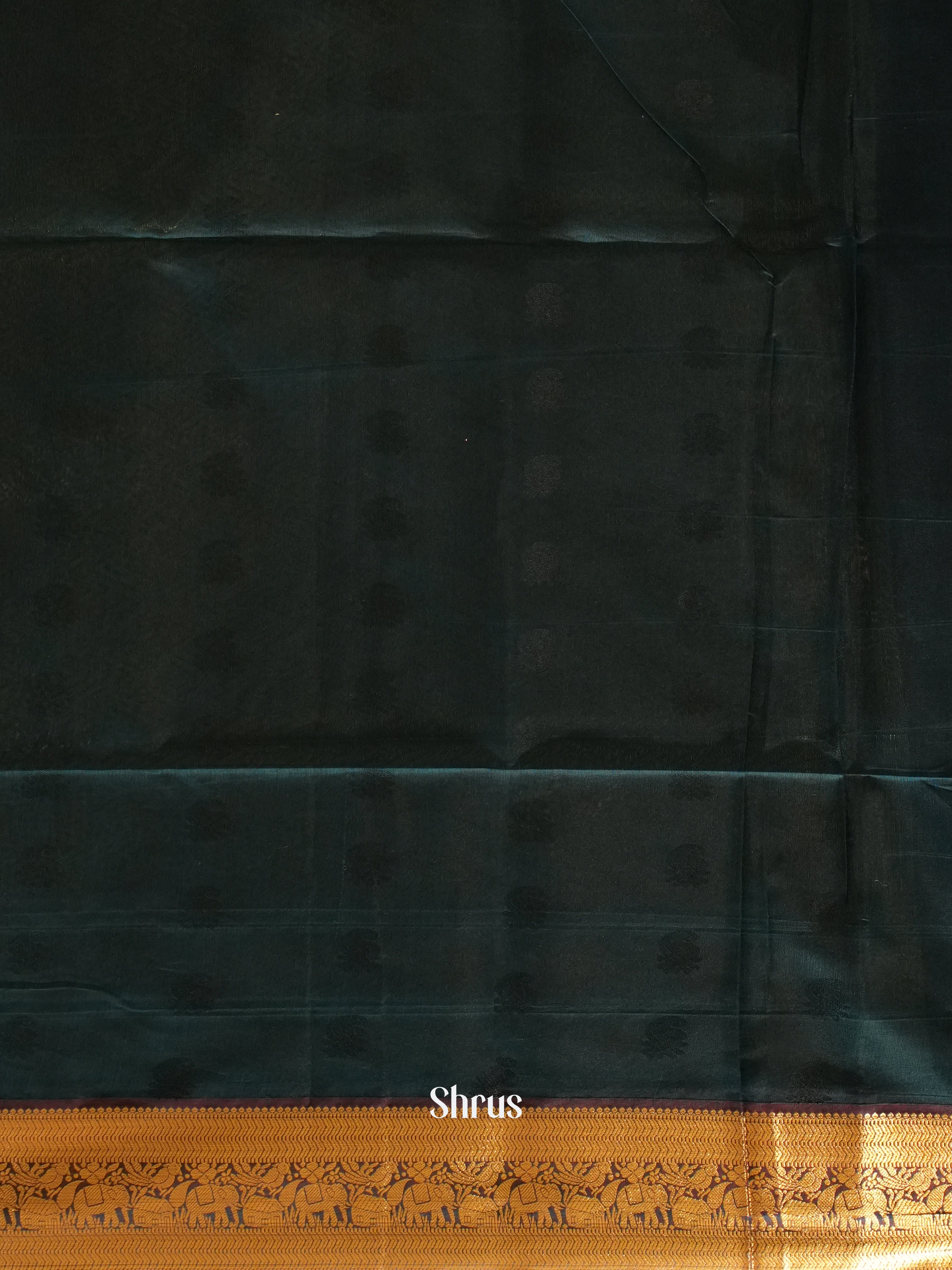 Maroon and green- Semi Silkcotton Saree - Shop on ShrusEternity.com