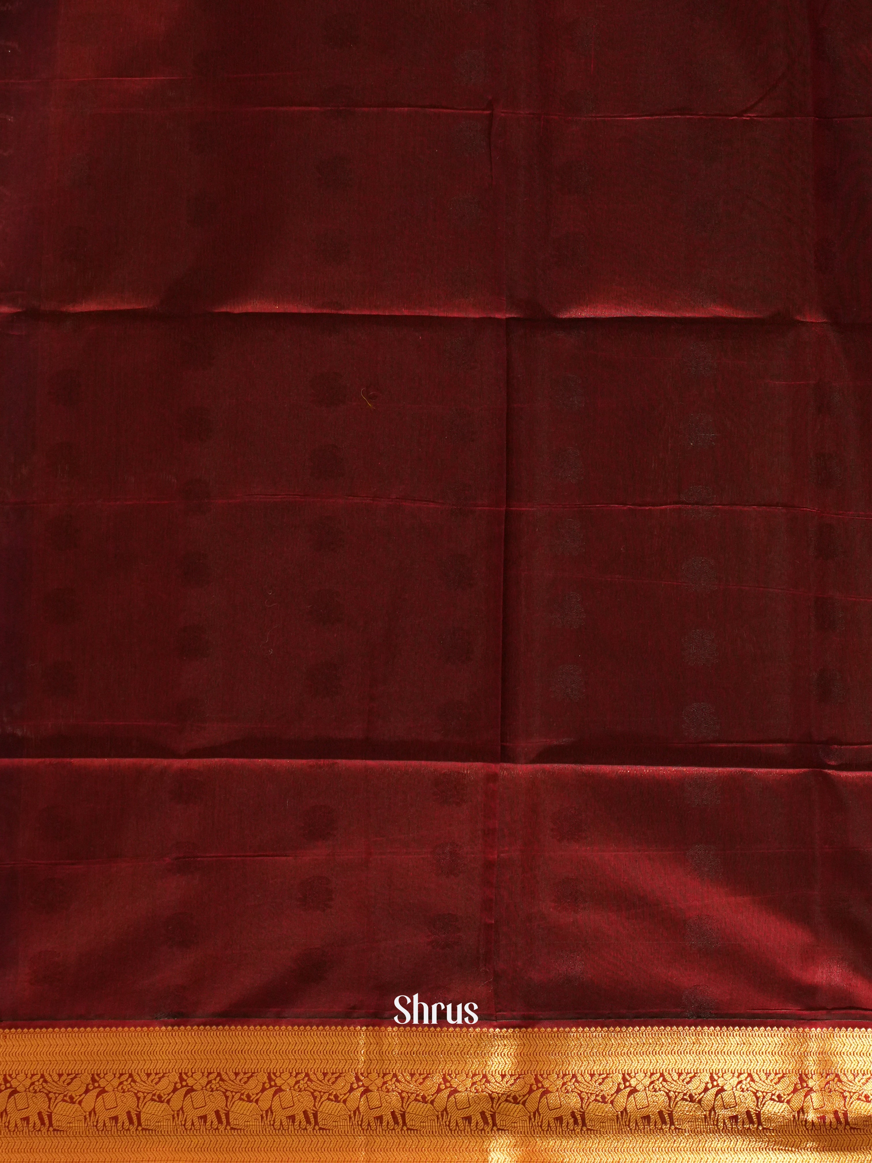 Blue & Maroon -Semi Silk cotton Saree - Shop on ShrusEternity.com