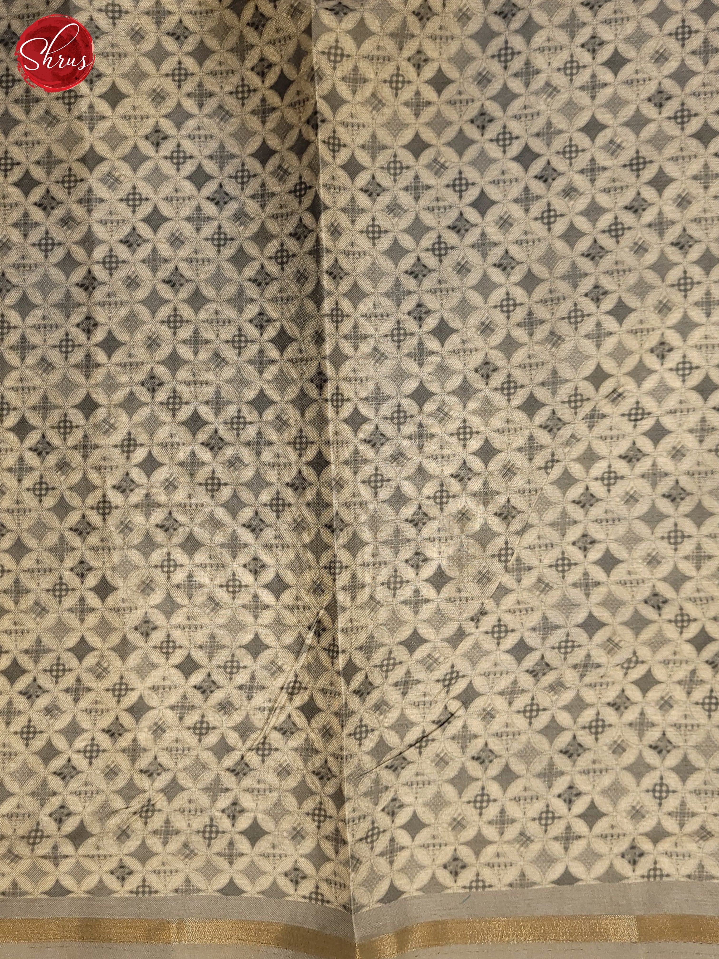 Grey(Single Tone)- Semi Tussar Saree - Shop on ShrusEternity.com