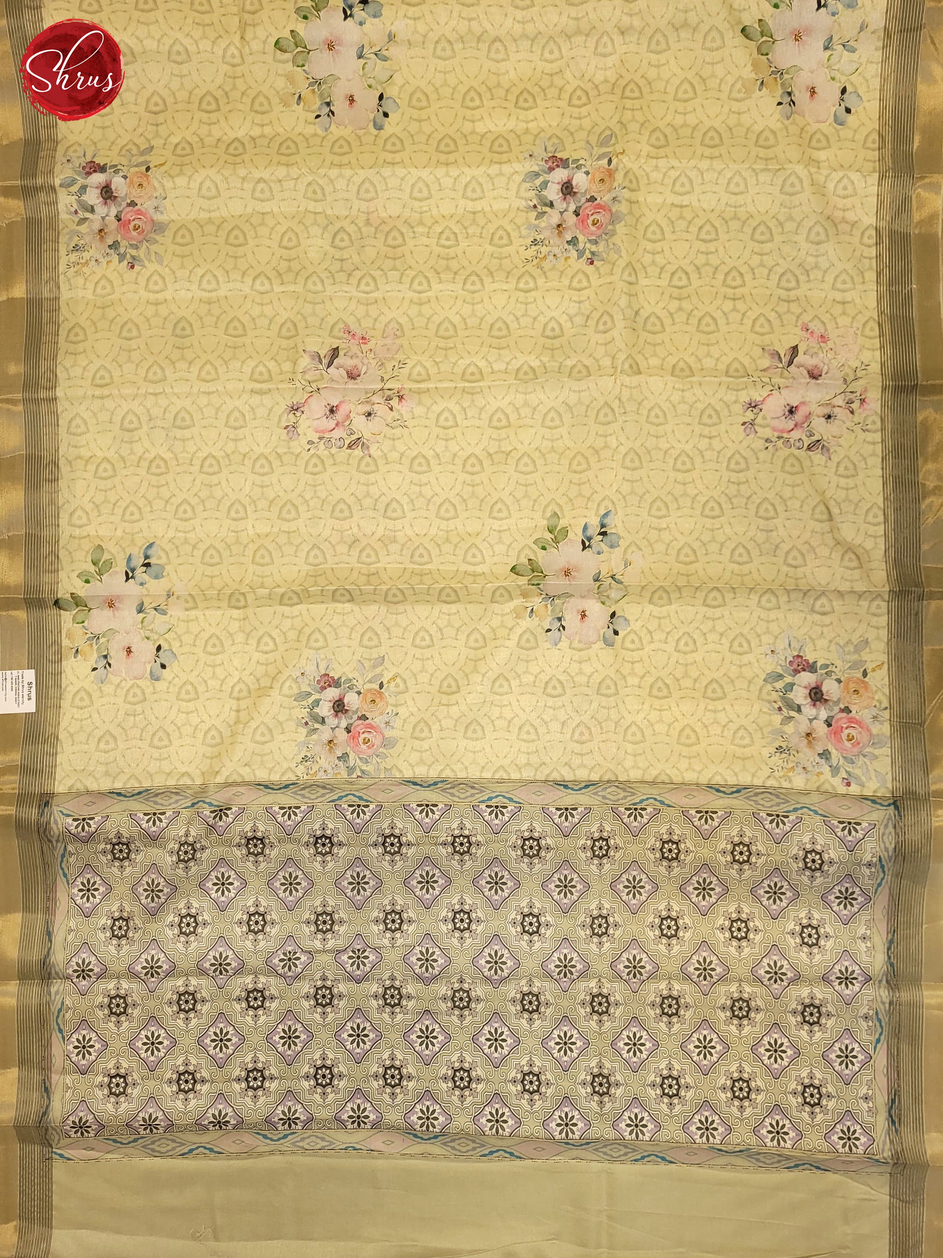 Pista Green(Single Tone)- Semi Tussar Saree - Shop on ShrusEternity.com