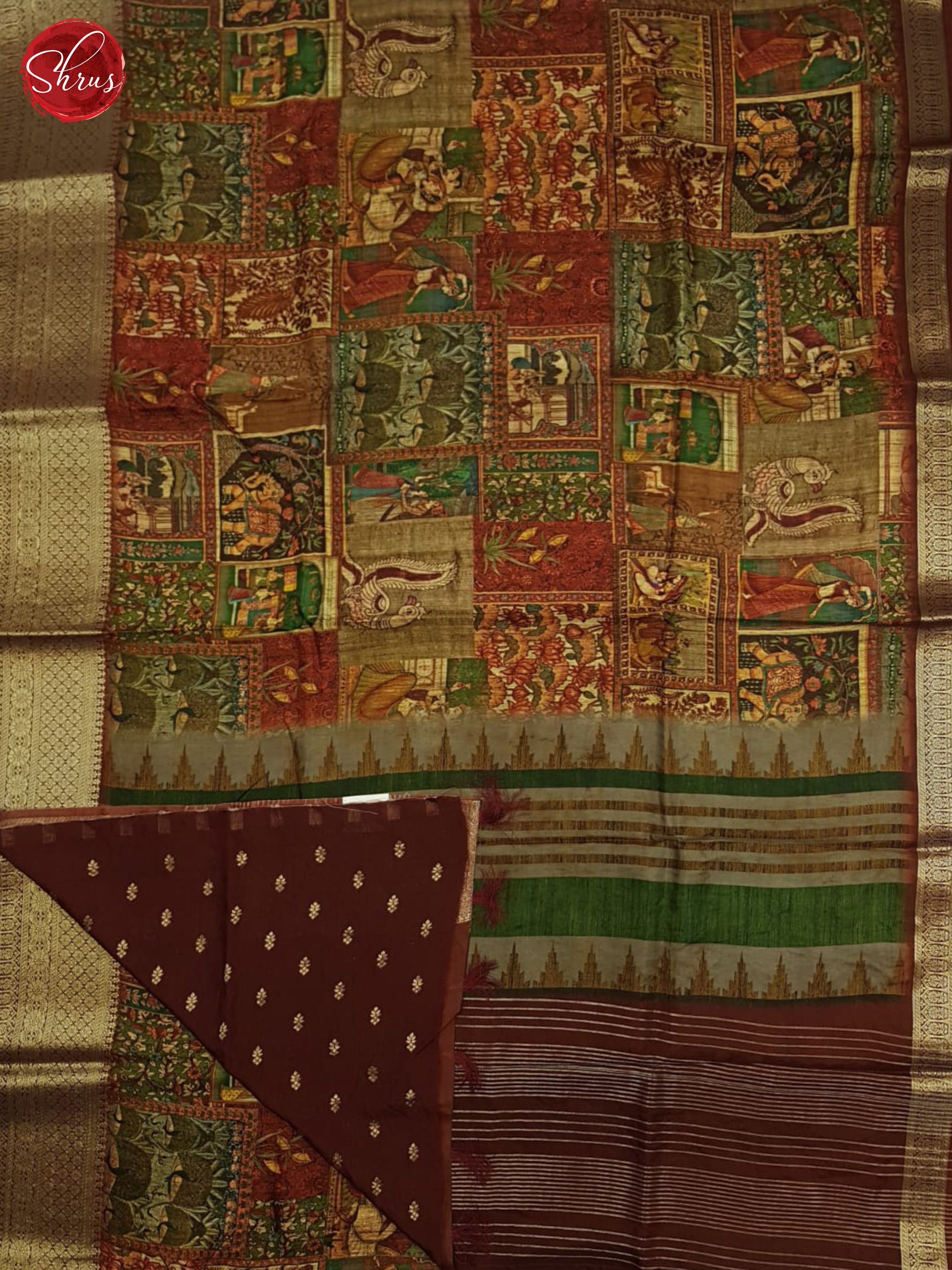 Arakku Maroon(Single Tone)-Semi Crepe Saree - Shop on ShrusEternity.com