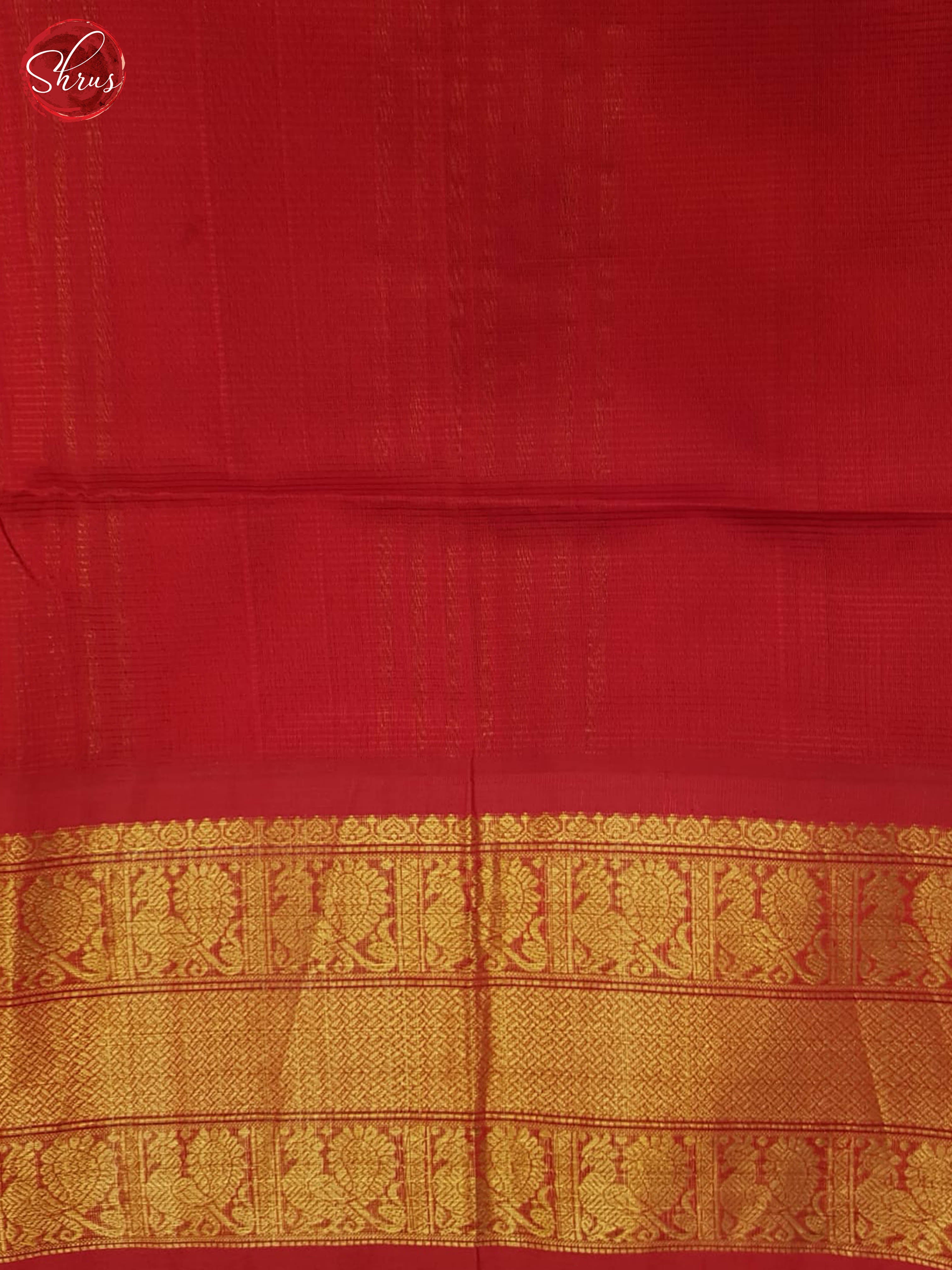 Blue And Red-Silk Cotton saree - Shop on ShrusEternity.com