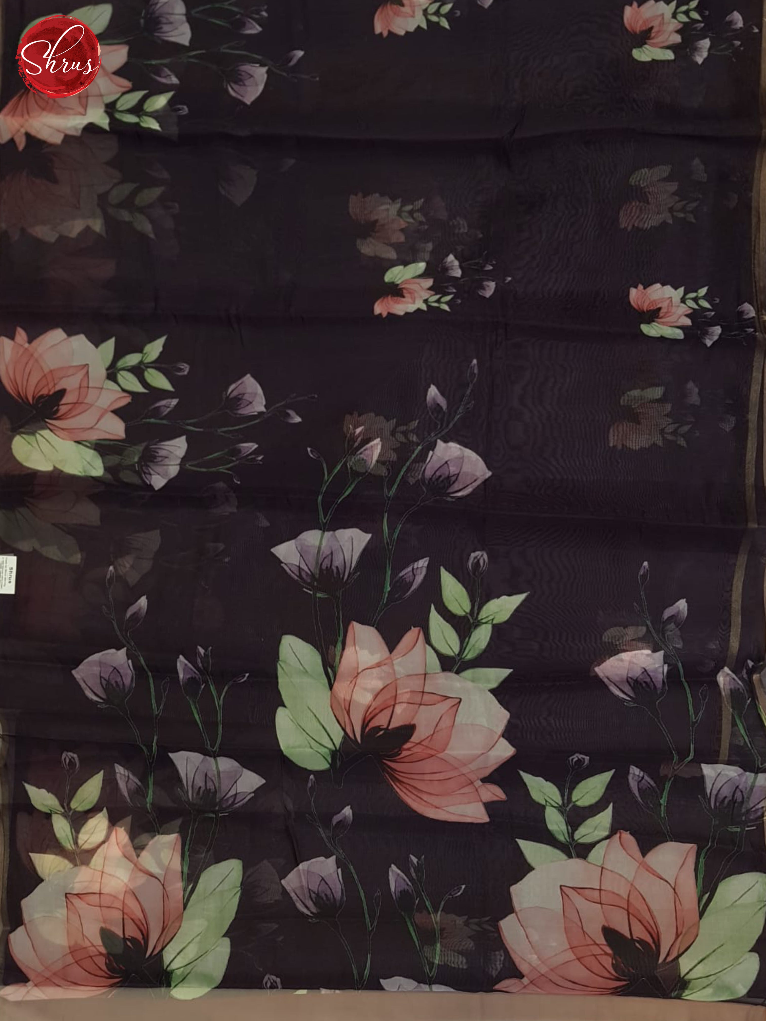 Jamun Fruit(single tone)-Semi Organza Saree - Shop on ShrusEternity.com