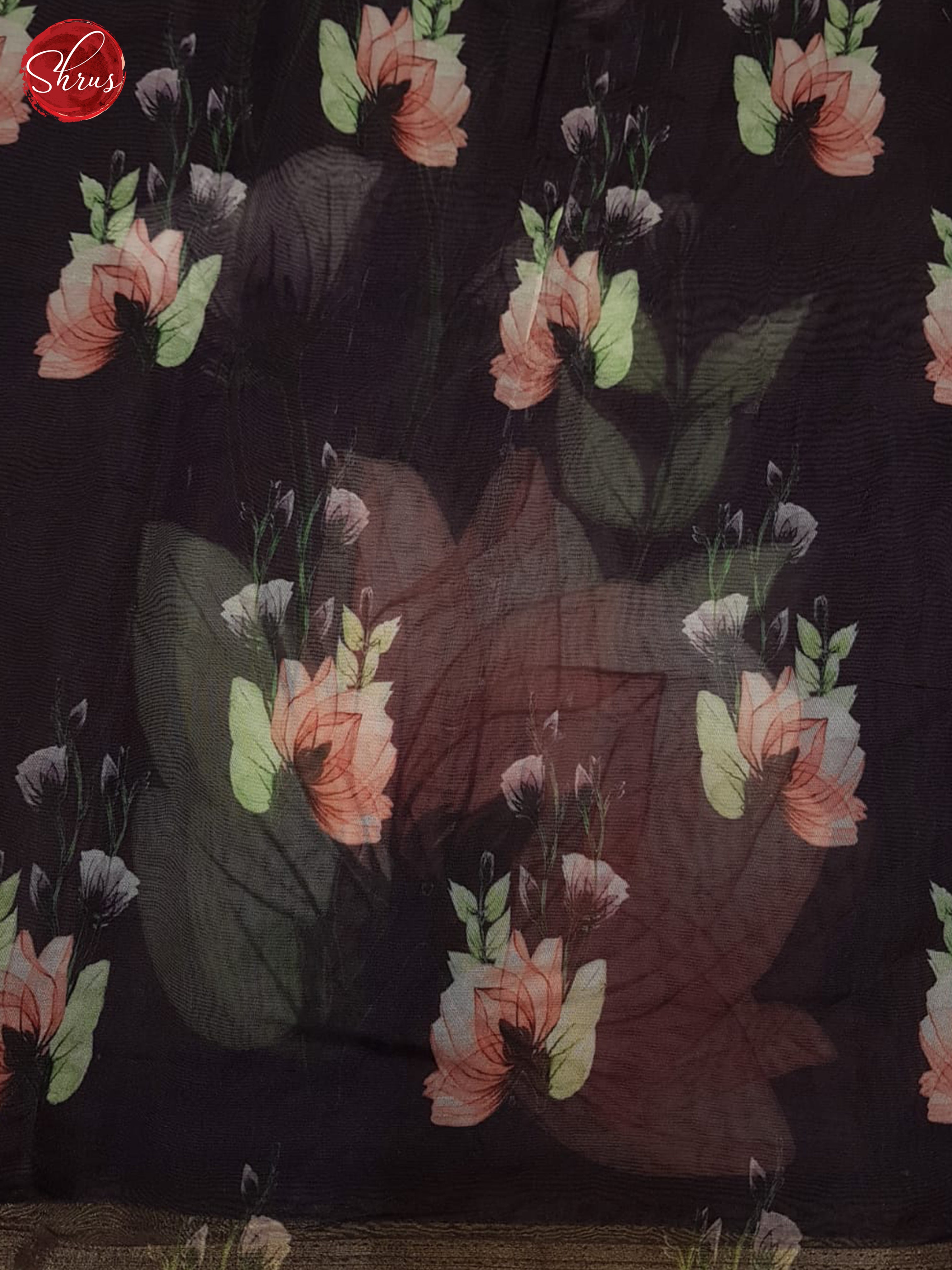 Jamun Fruit(single tone)-Semi Organza Saree - Shop on ShrusEternity.com