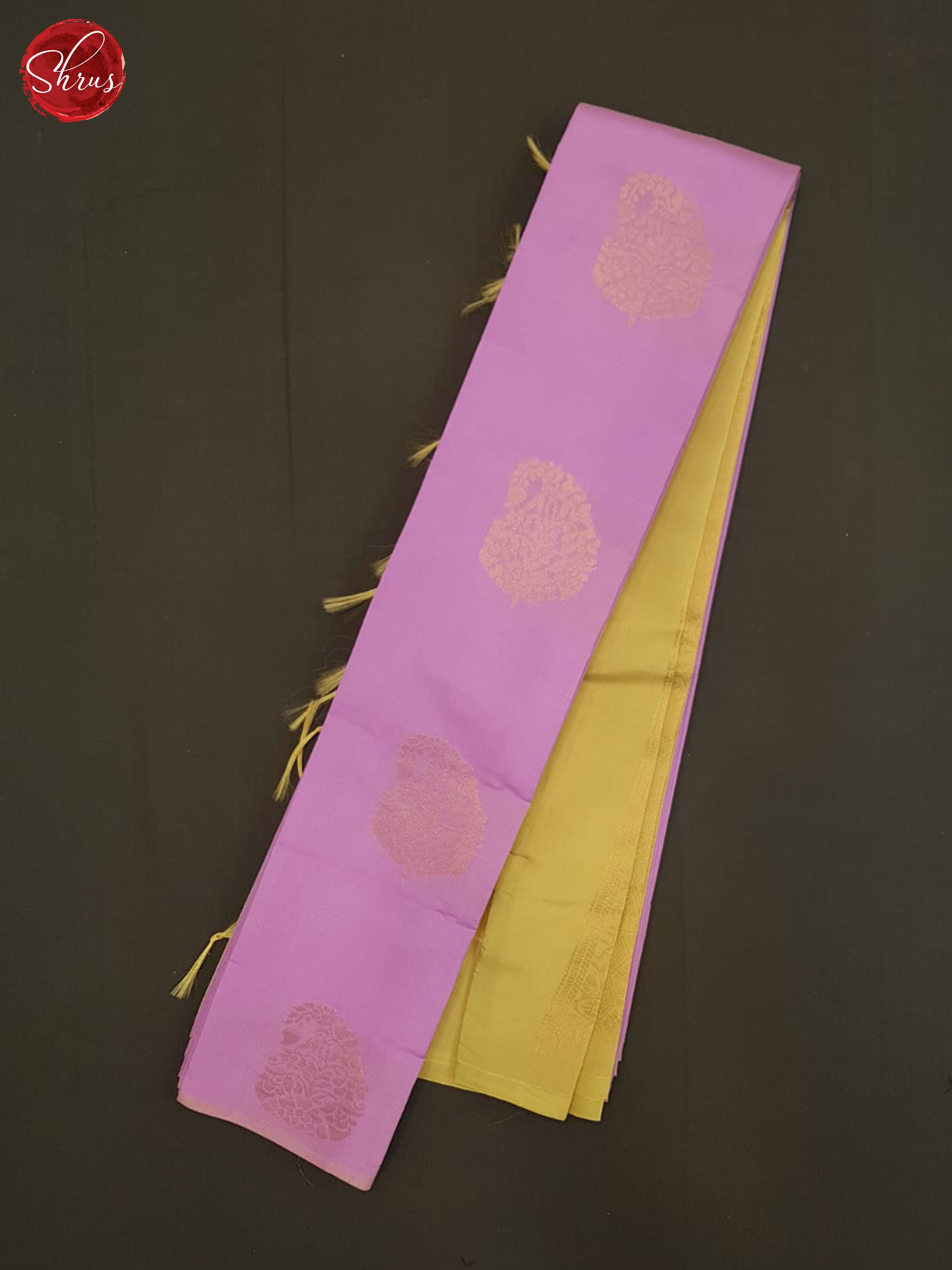 Lavender And Beige-Semi soft silk saree - Shop on ShrusEternity.com
