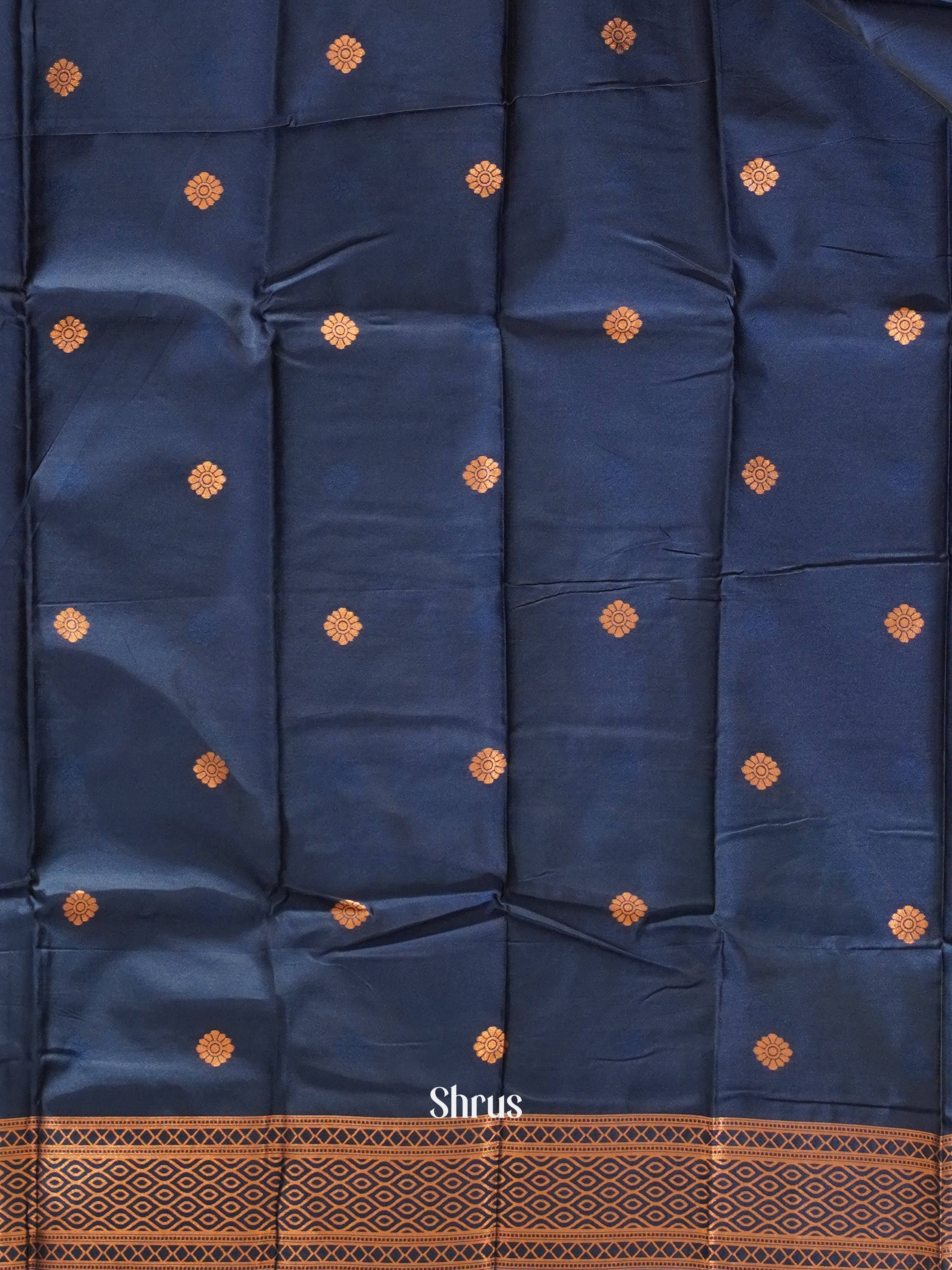 green and blue- Semi Soft SIlk Saree - Shop on ShrusEternity.com