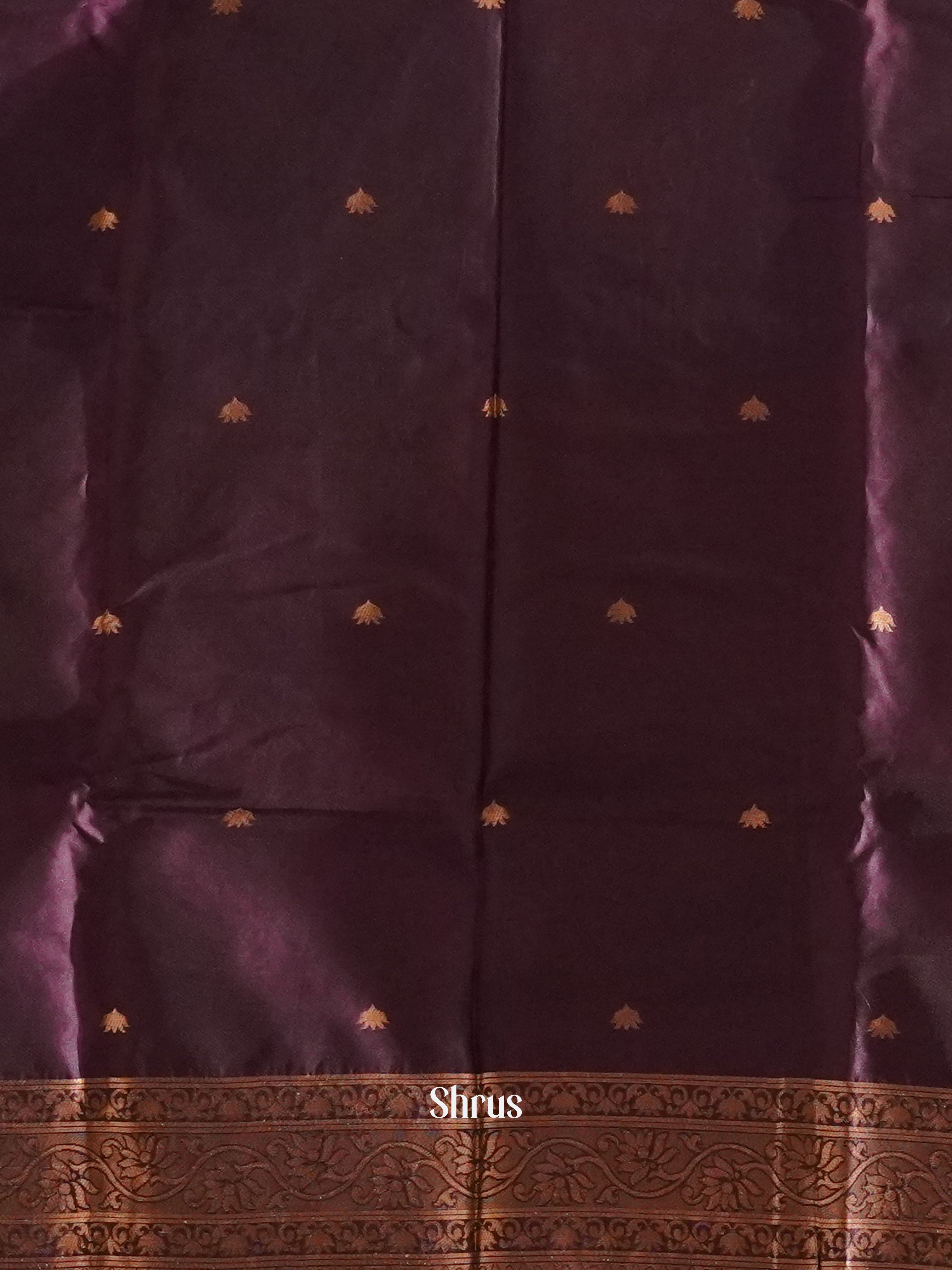 Blue And Wine-Semi Soft silk saree - Shop on ShrusEternity.com