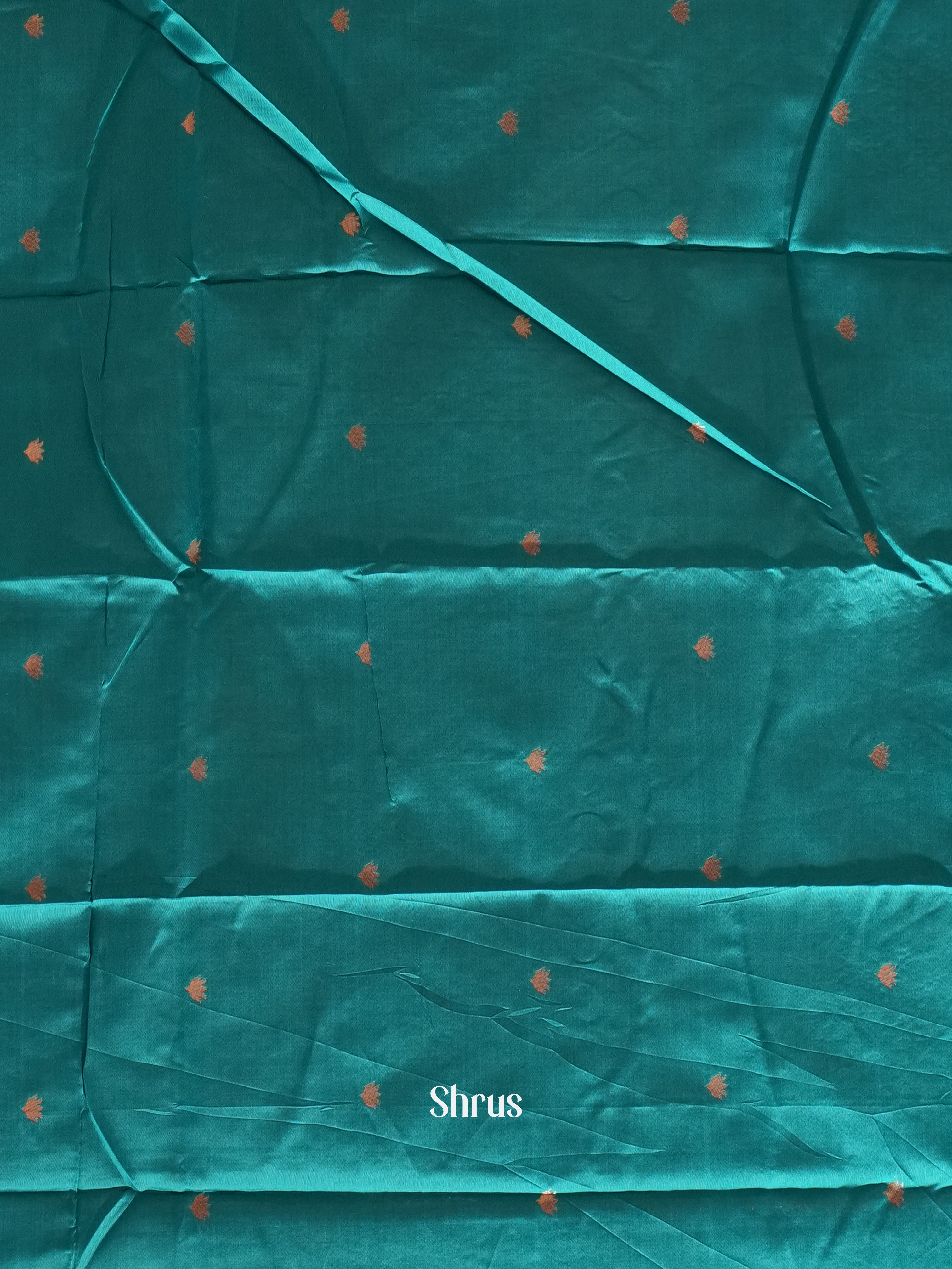 Blue And Peacock Green-Semi soft silk saree - Shop on ShrusEternity.com
