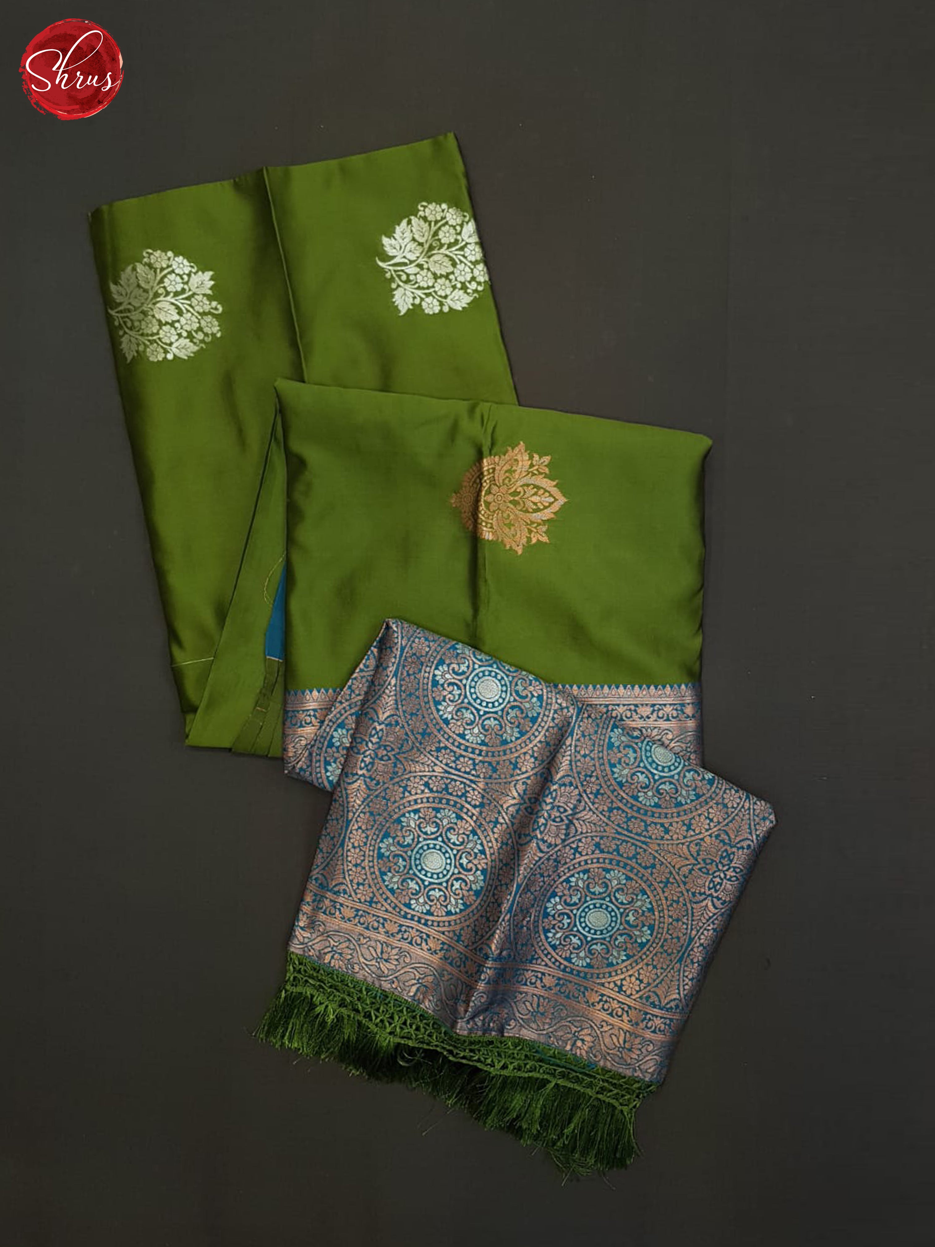 Green And Blue-Semi soft silk saree - Shop on ShrusEternity.com