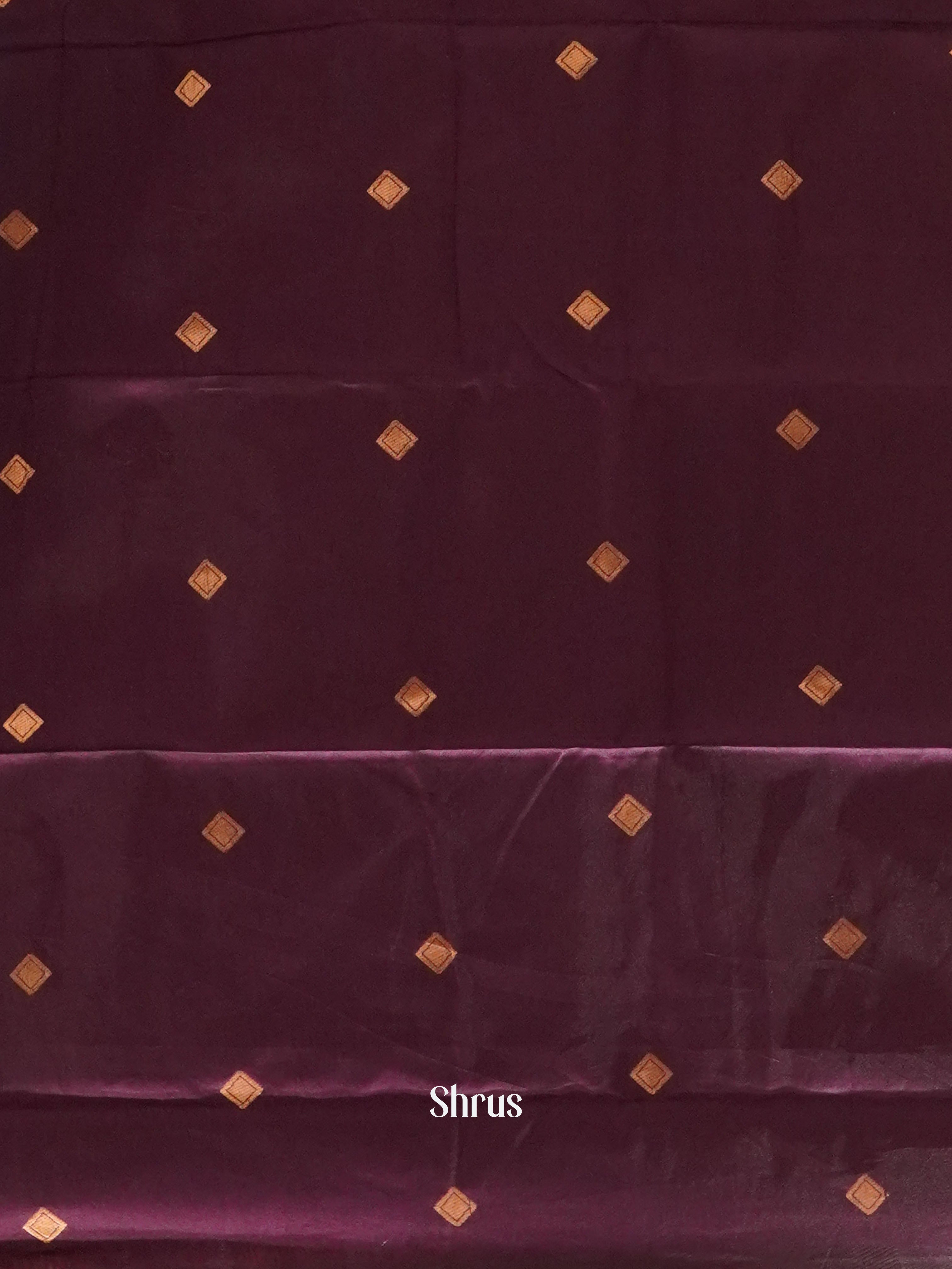 Blue And Wine-Semi soft silk Saree - Shop on ShrusEternity.com