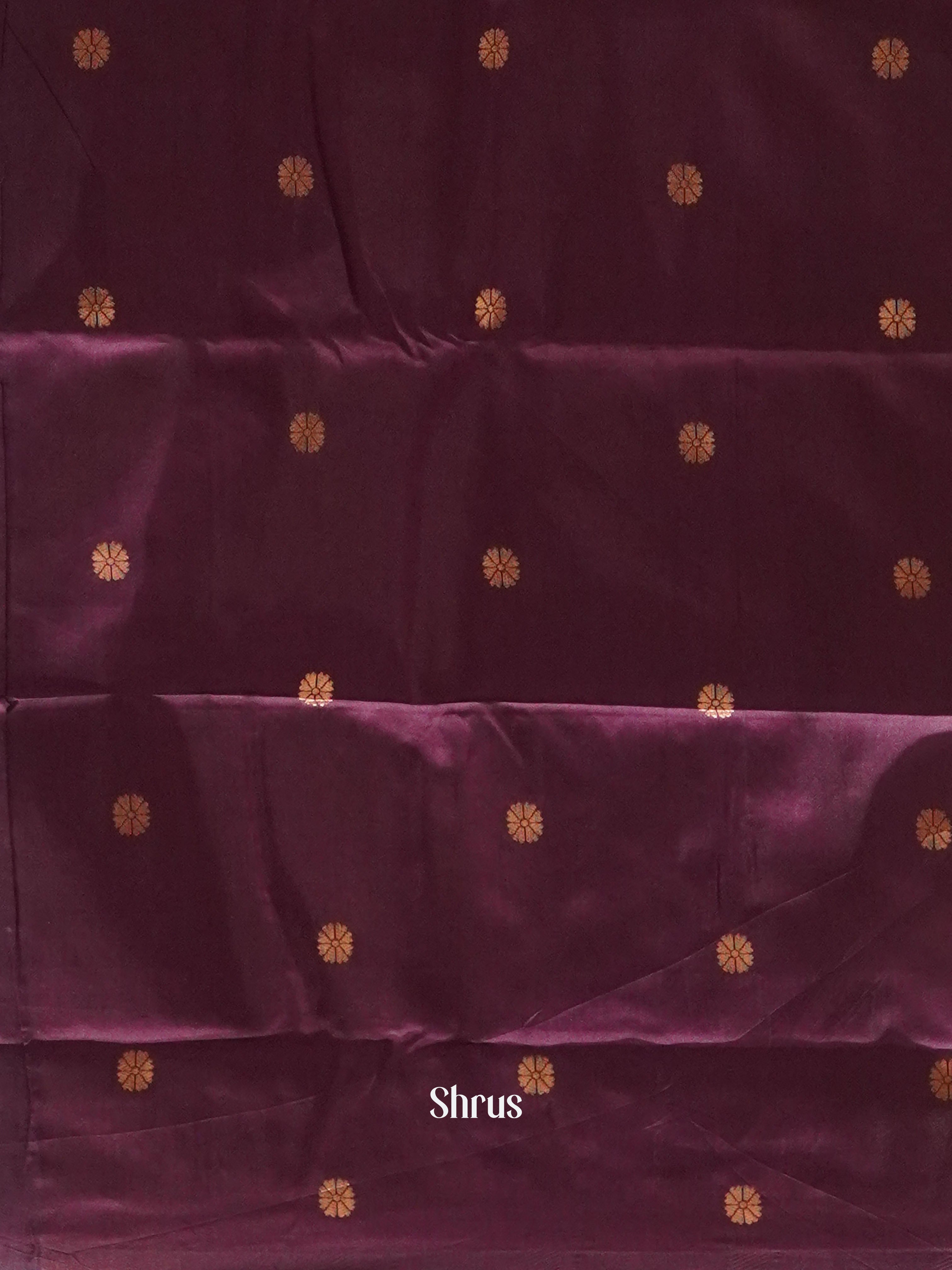 Blue And Wine-Semi Soft silk saree - Shop on ShrusEternity.com
