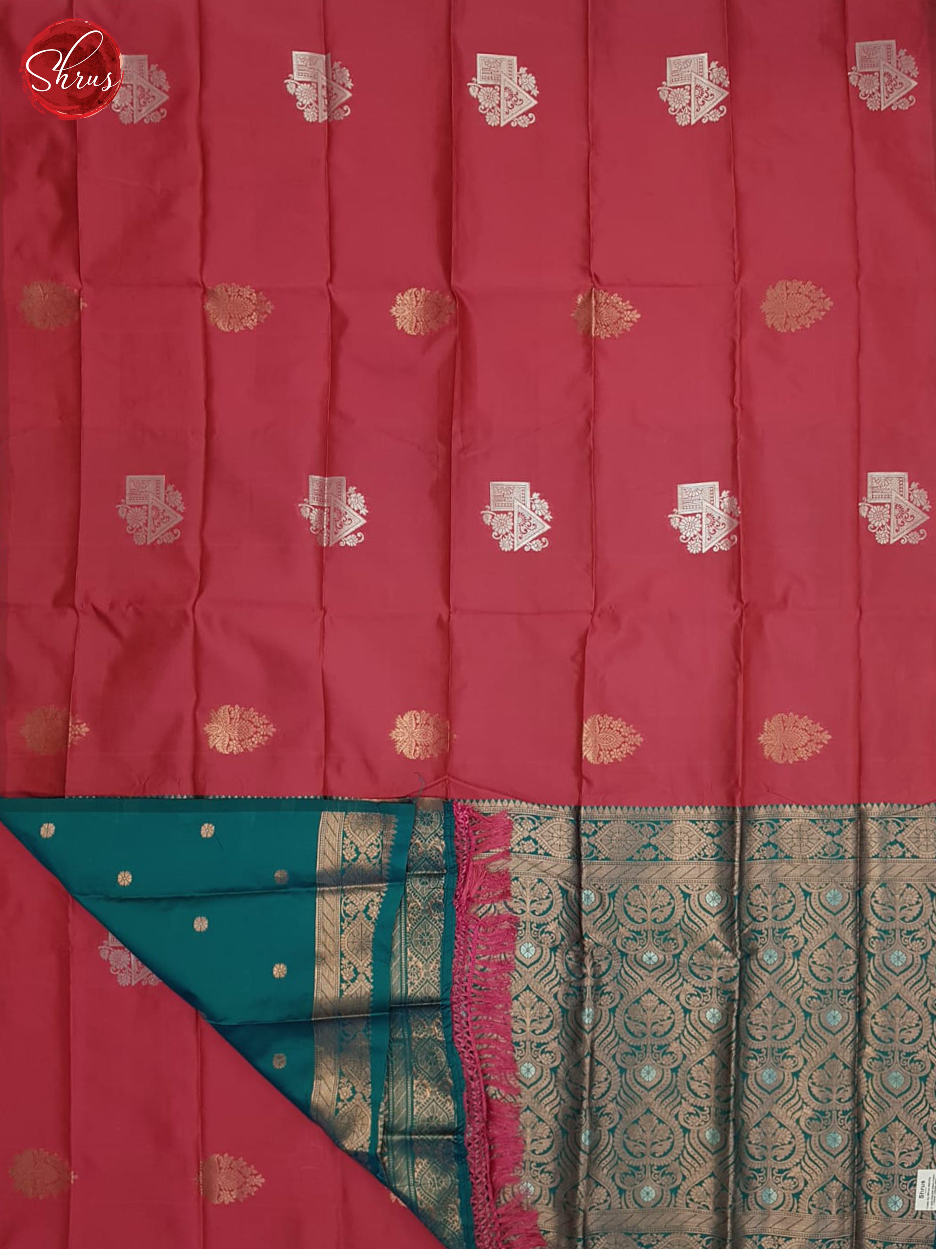 Pink And Peacock Green-Semi soft silk saree - Shop on ShrusEternity.com