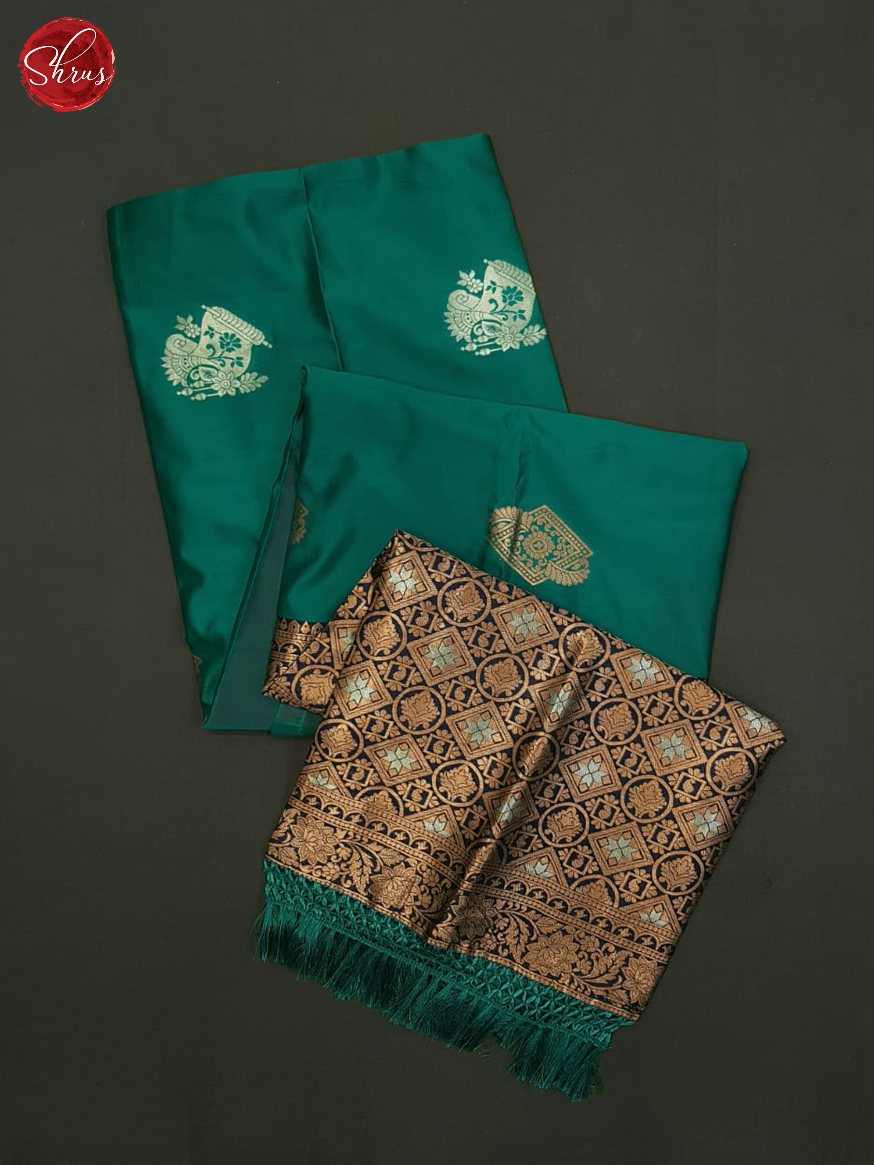 Green And Blue-semi soft silk saree - Shop on ShrusEternity.com