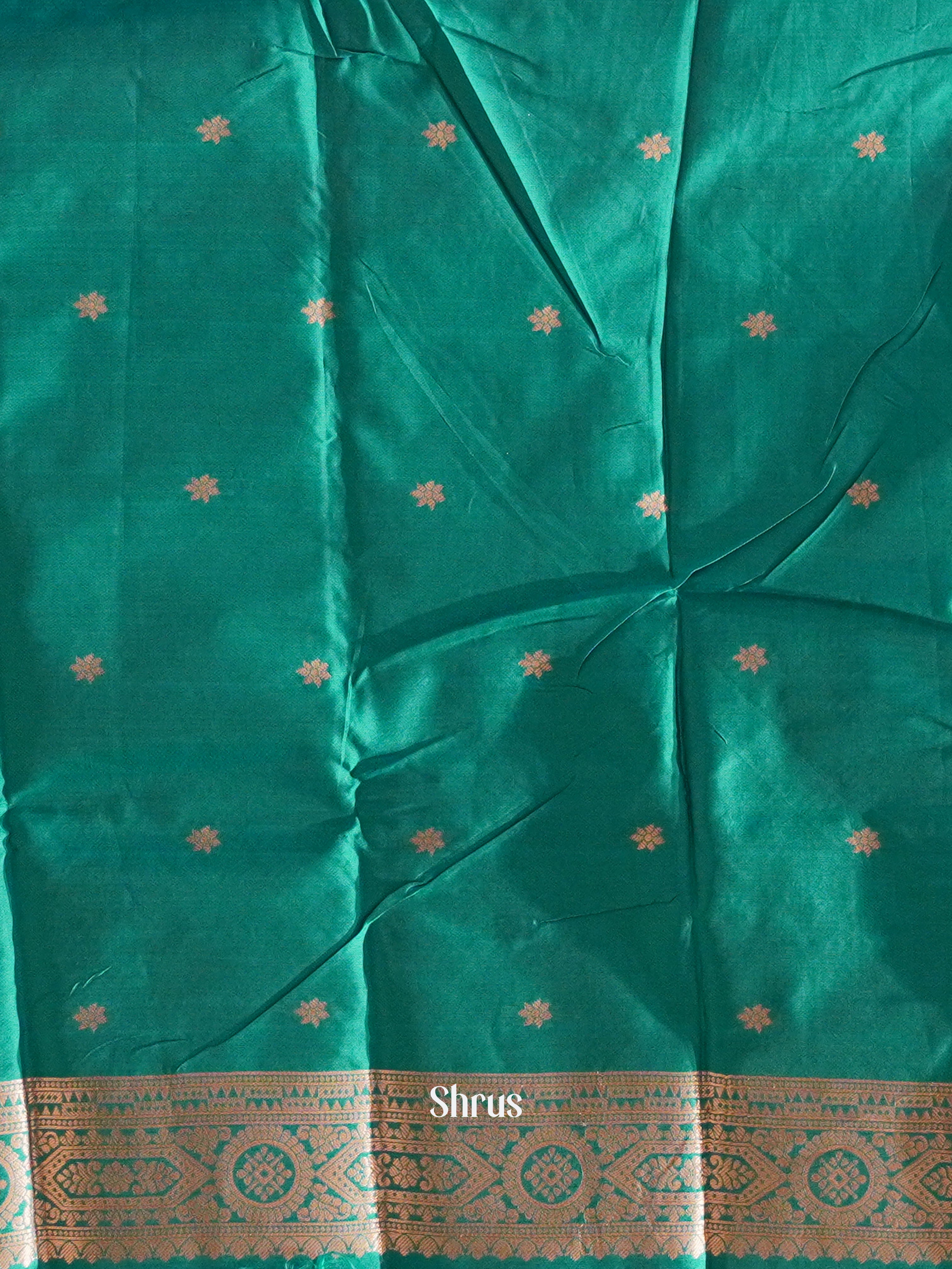 pink And Peacock Green-semi soft silk saree - Shop on ShrusEternity.com