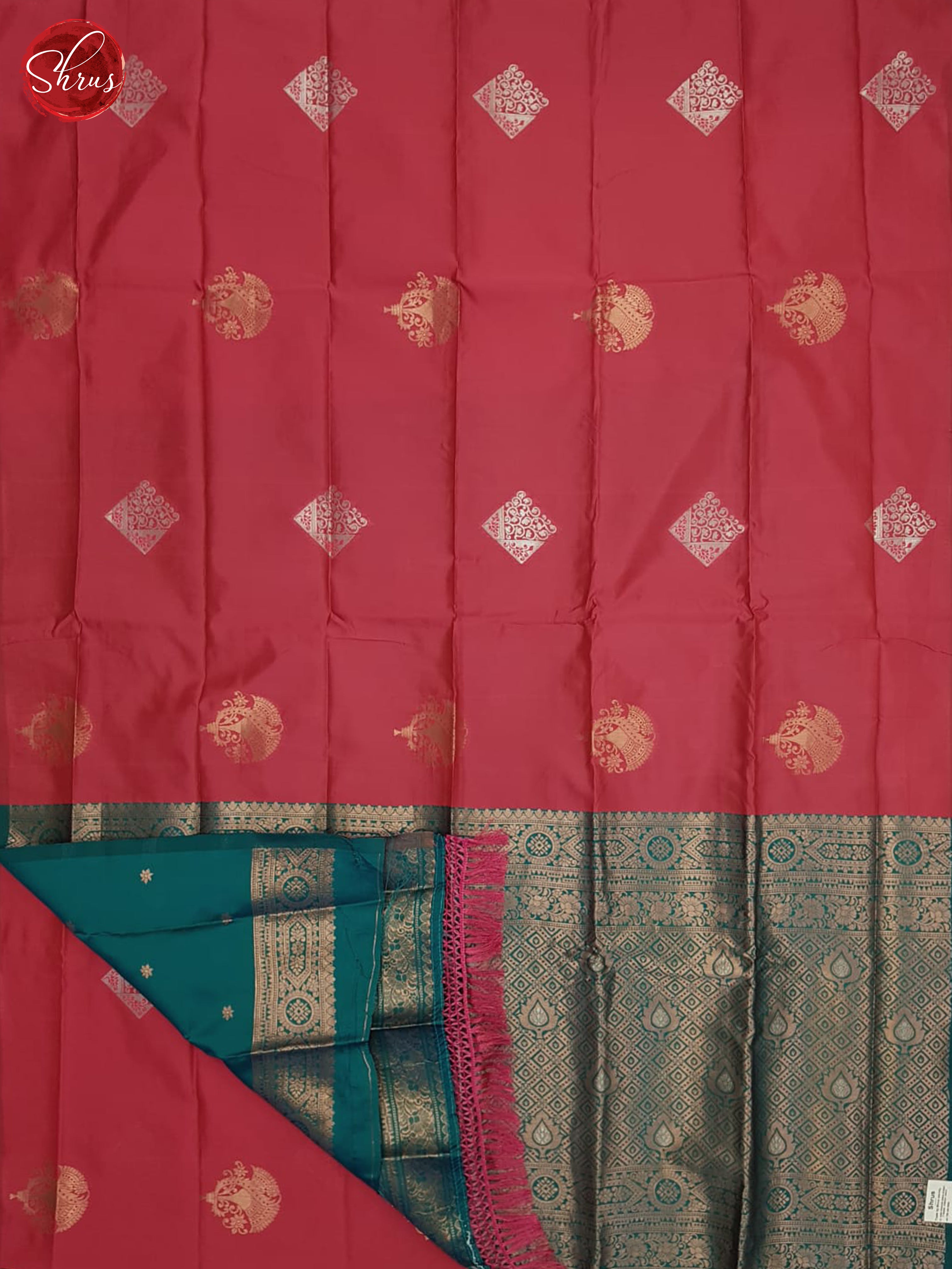 pink And Peacock Green-semi soft silk saree - Shop on ShrusEternity.com