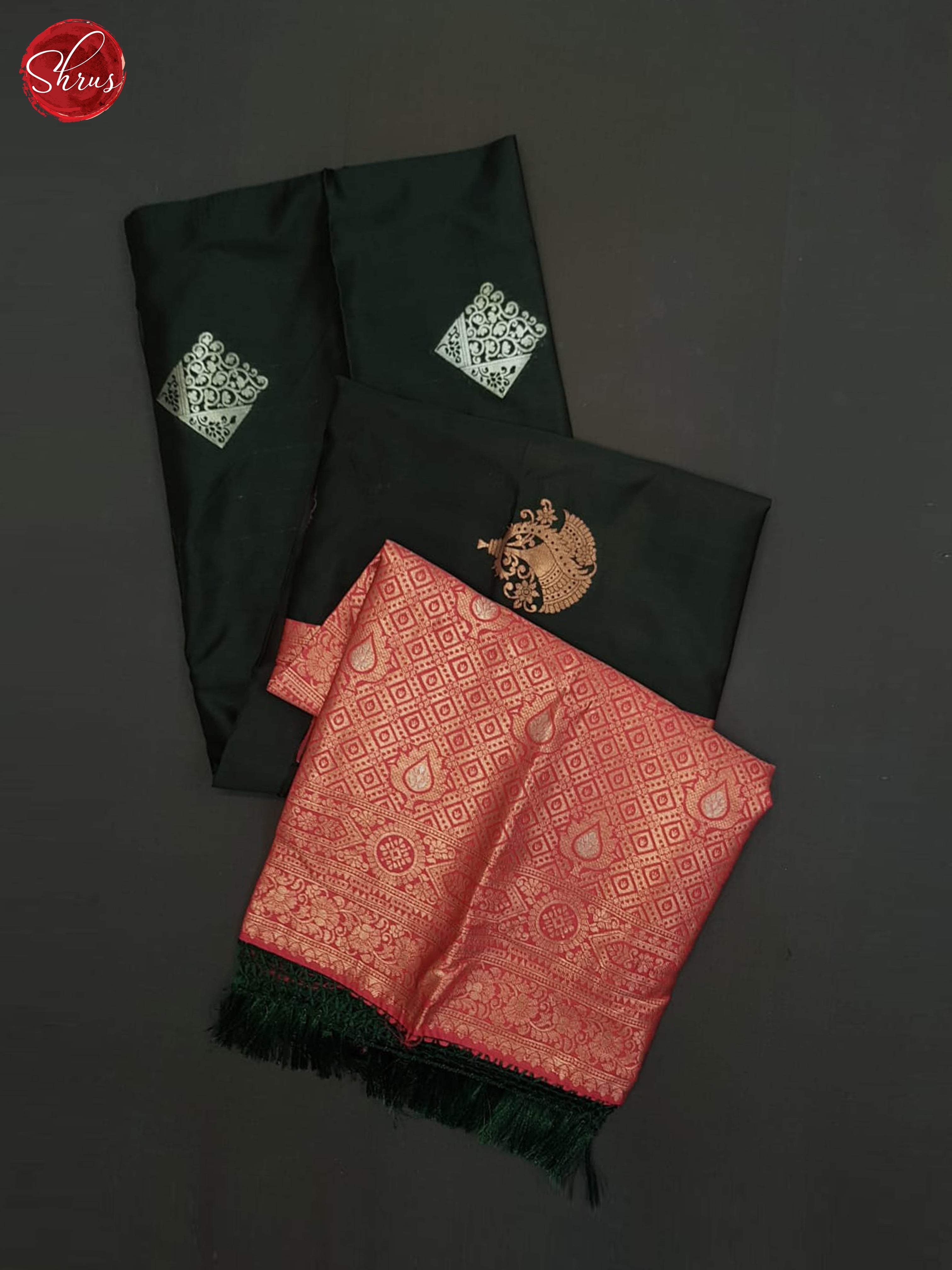 Green And Pink-Semi soft silk saree - Shop on ShrusEternity.com