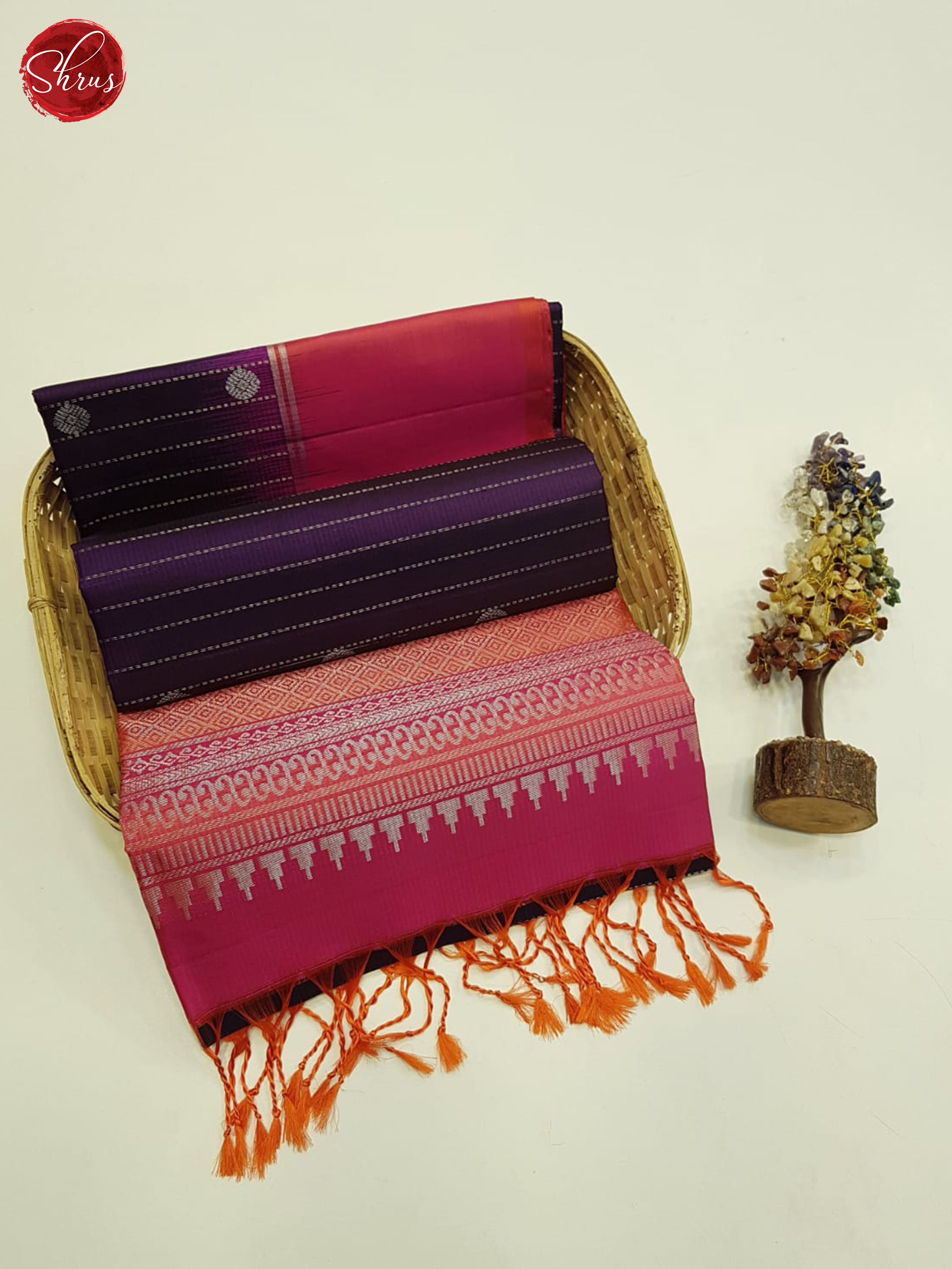 Purple And Pink - Soft Silk Saree - Shop on ShrusEternity.com