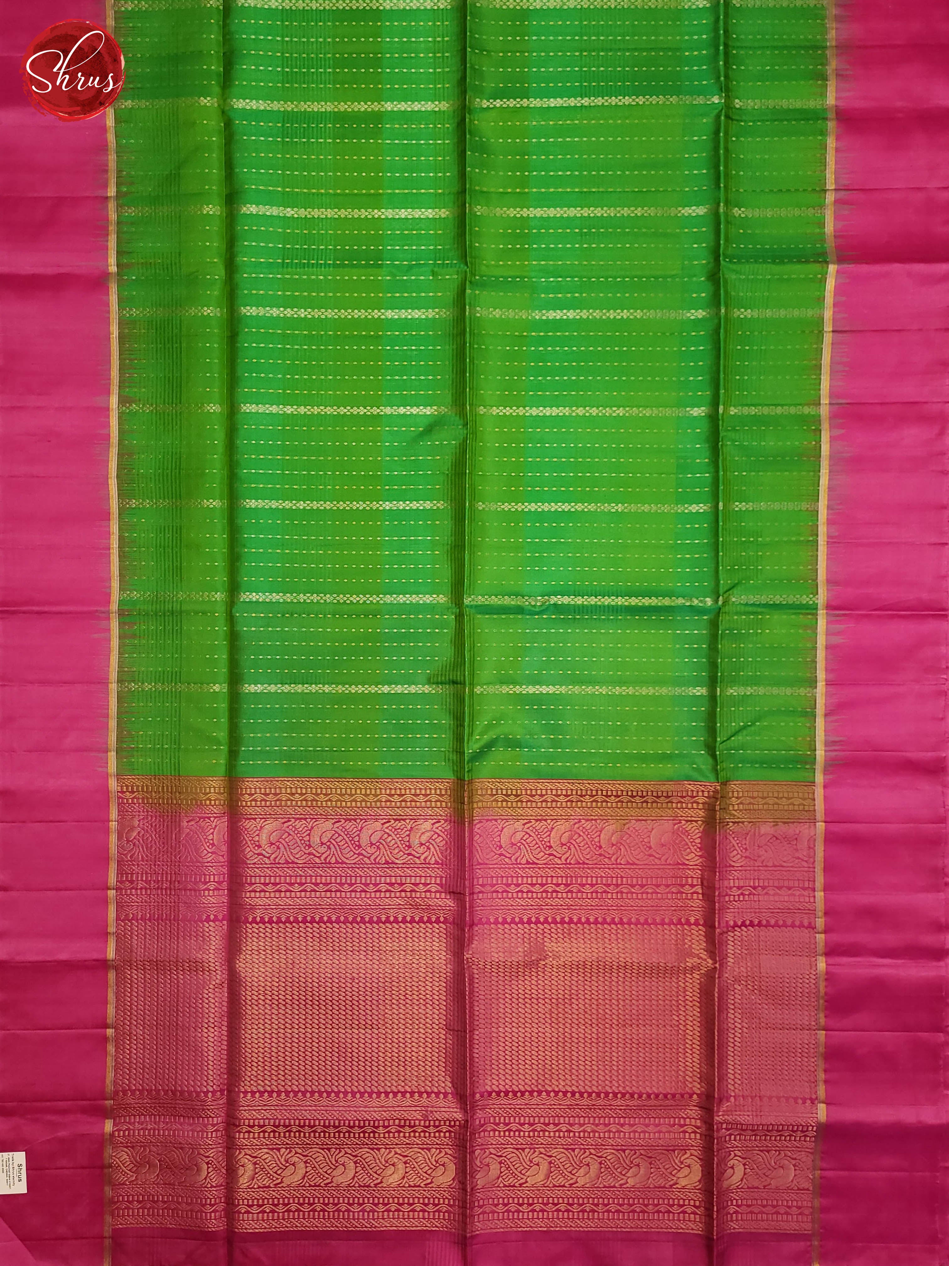 Green and pink-Soft silk Saree - Shop on ShrusEternity.com