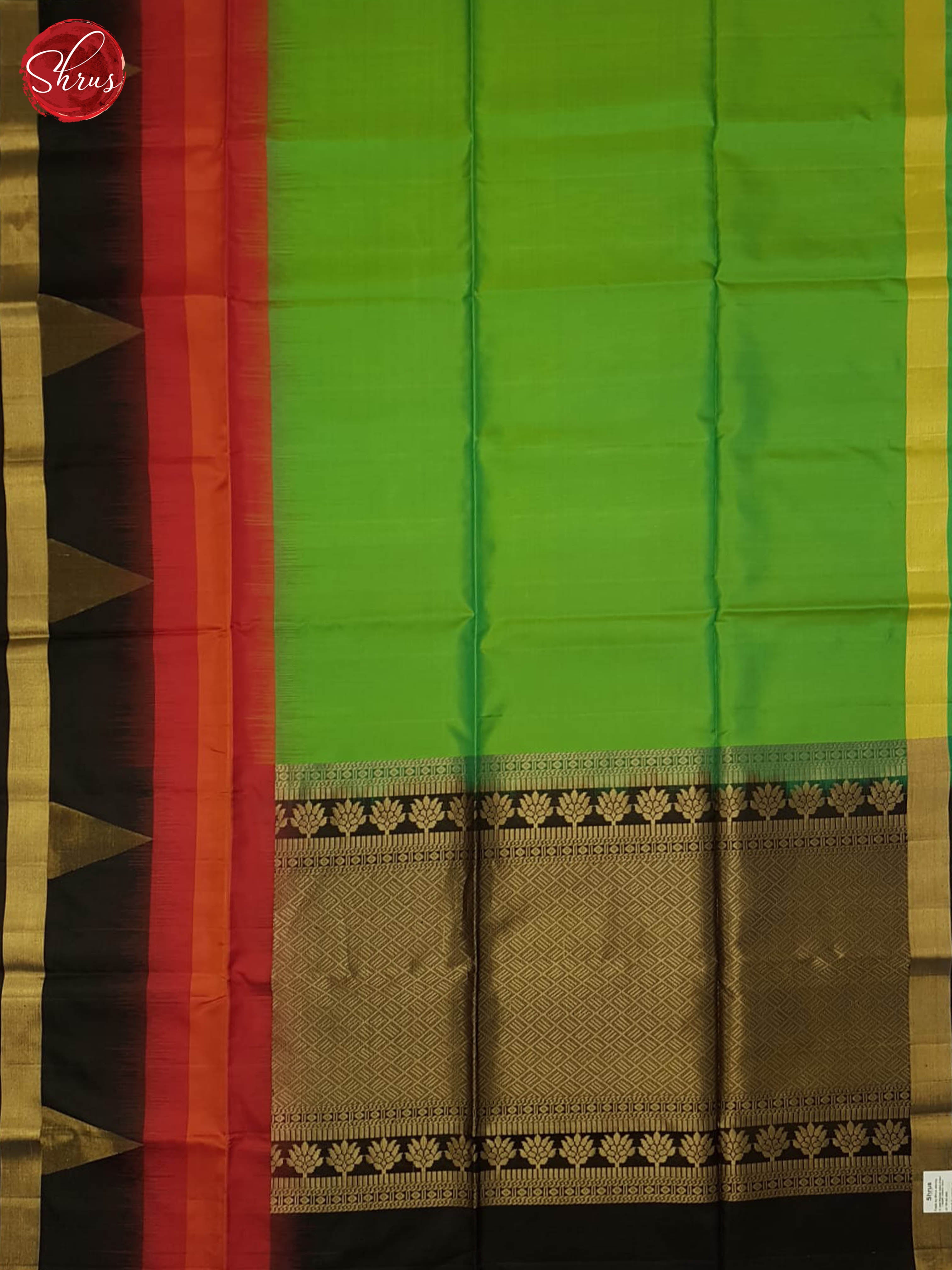 Green And Black-Soft silk saree - Shop on ShrusEternity.com