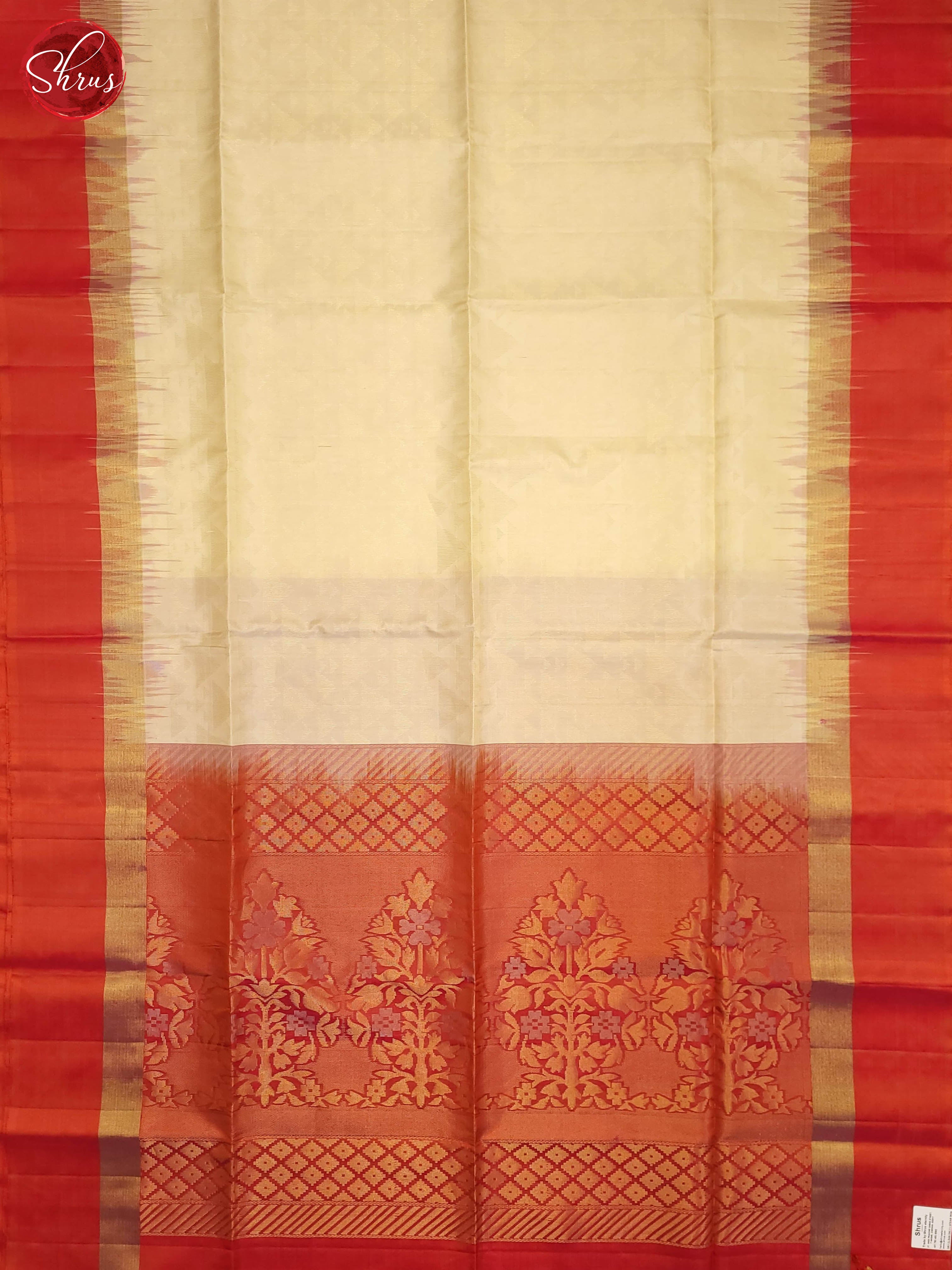 Cream and pink-Soft silk saree - Shop on ShrusEternity.com