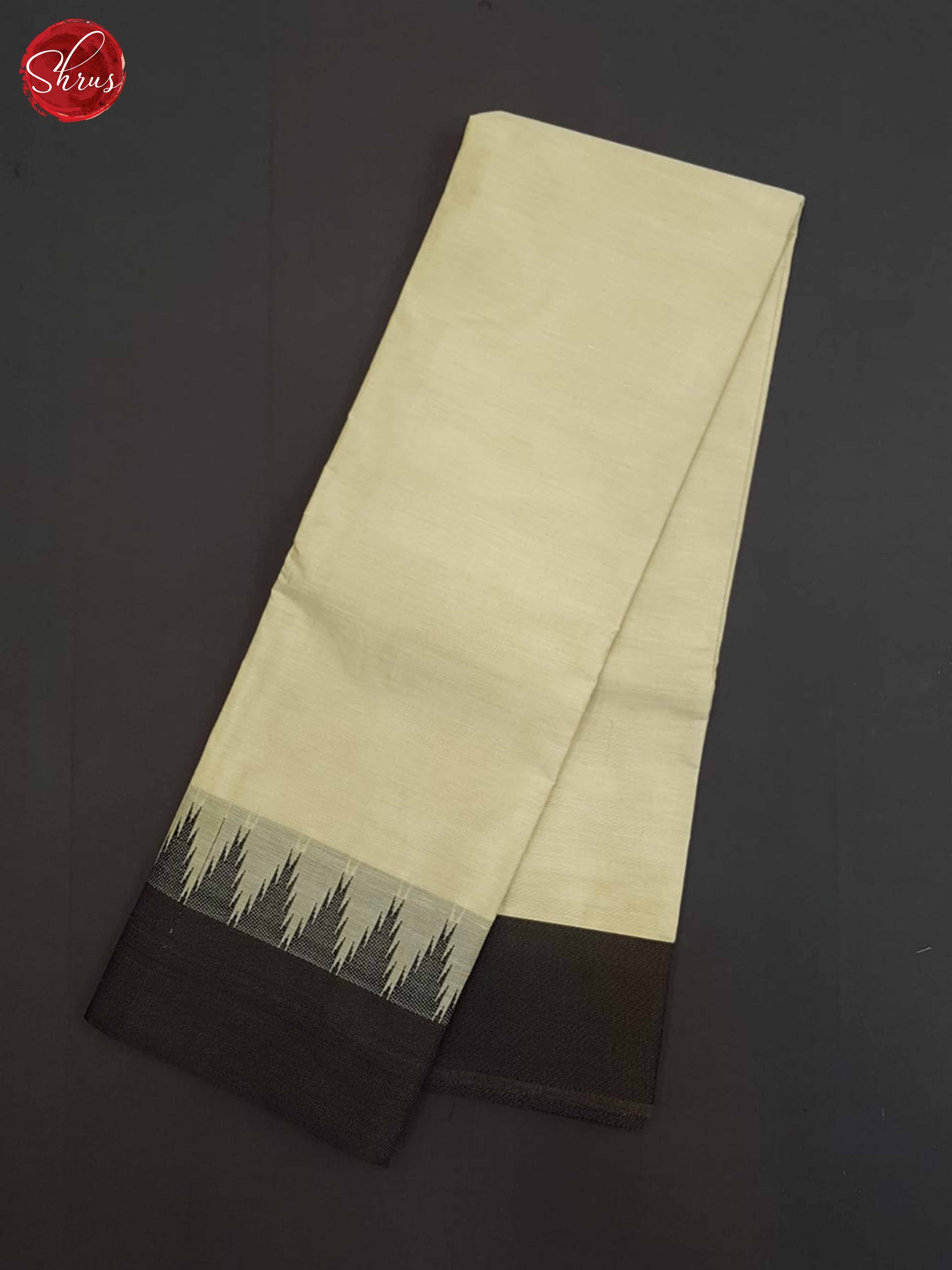 Cream And Black - Chettinad Cotton saree - Shop on ShrusEternity.com